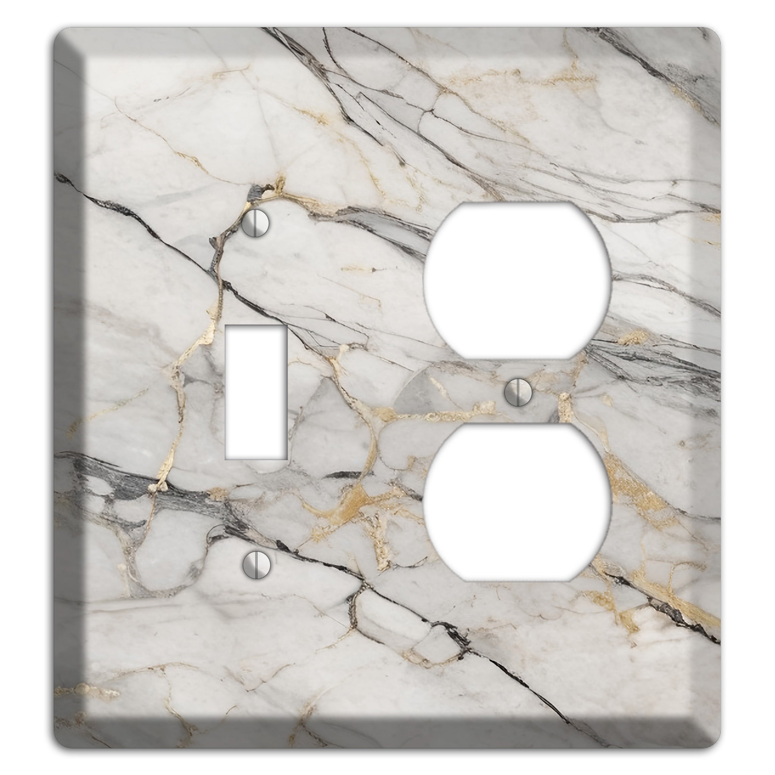 Roman Coffee Marble Toggle / Duplex Wallplate