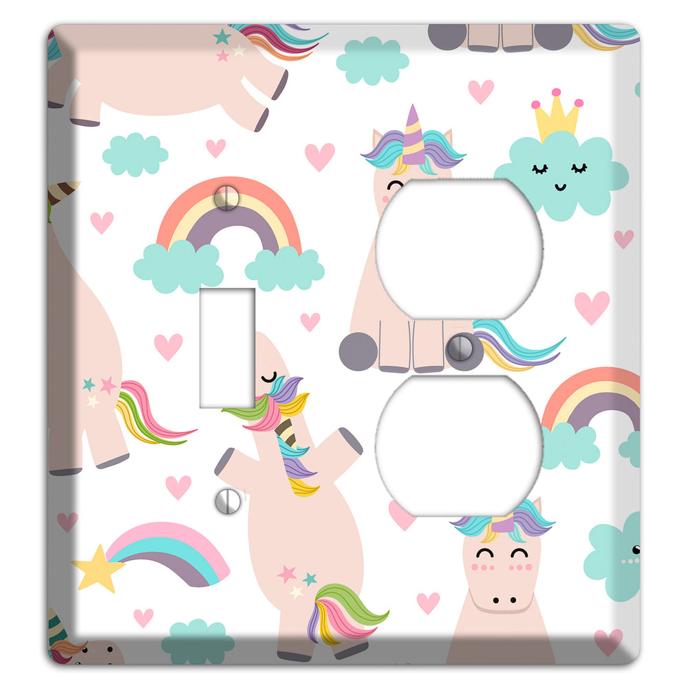 Rainbow Cloud Herd Toggle / Duplex Wallplate