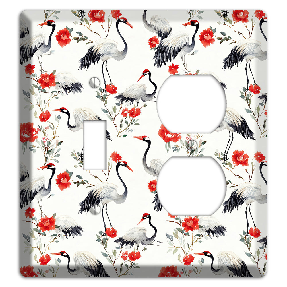 Scarlet Plume Garden Toggle / Duplex Wallplate