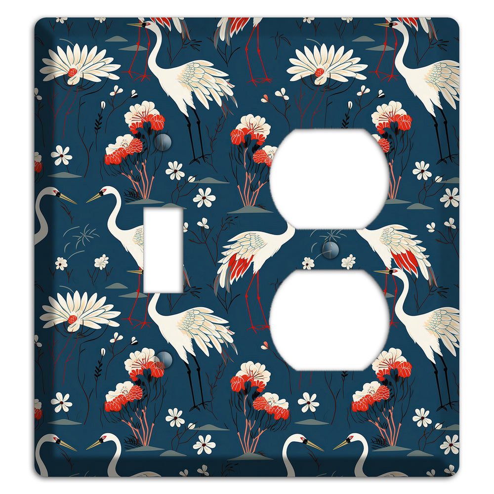 Sapphire Crane Meadow Toggle / Duplex Wallplate