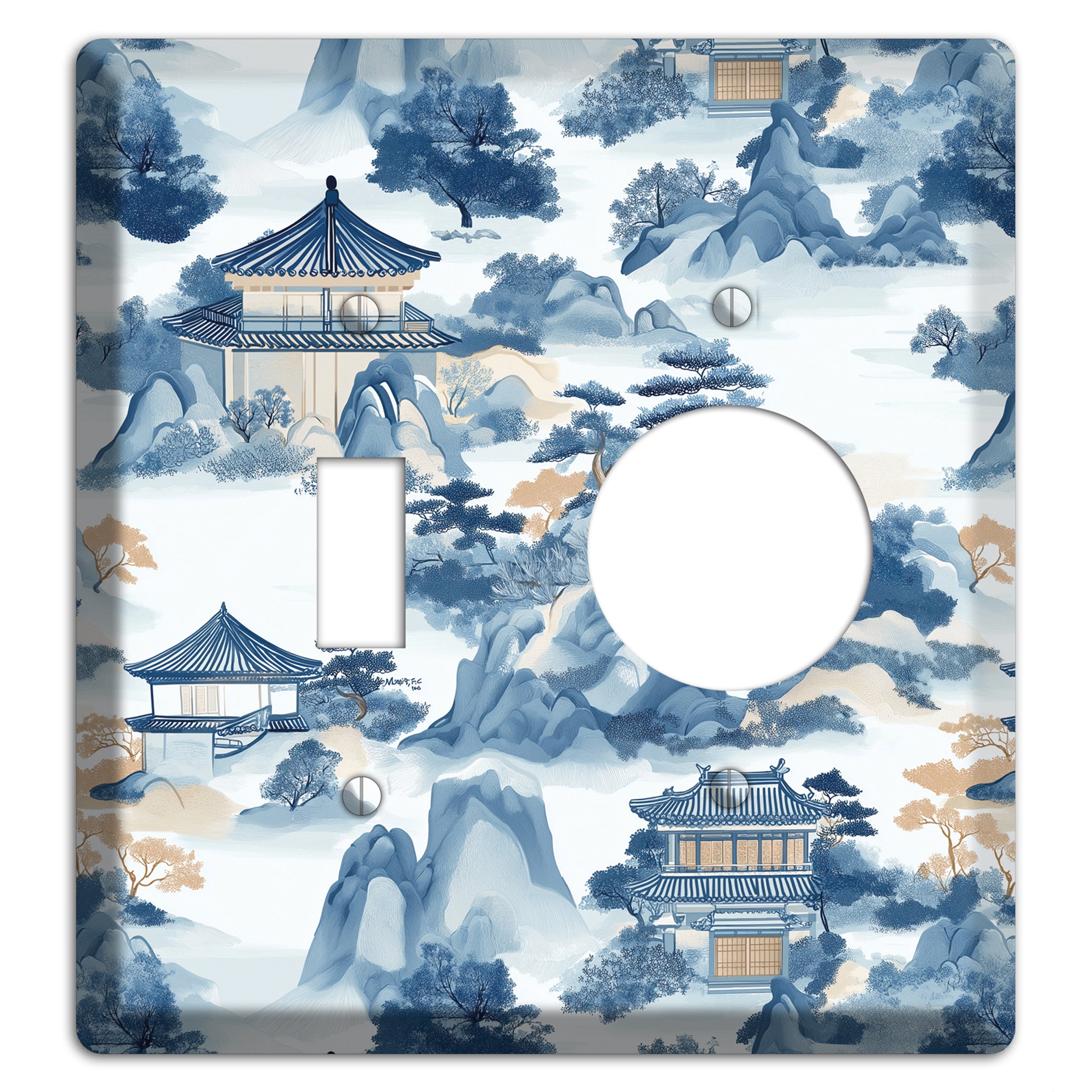 Jade Mountain Retreat Toggle / Receptacle Wallplate