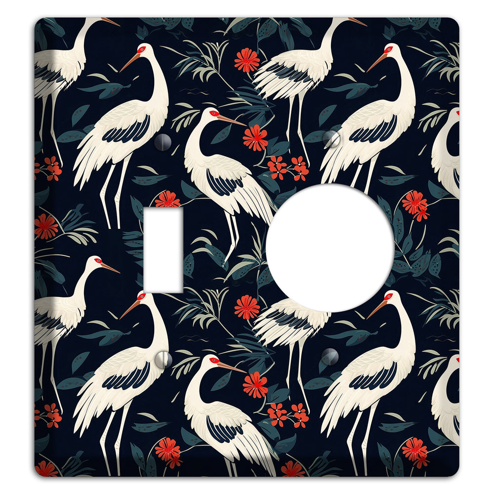 Midnight Plume Garden Toggle / Receptacle Wallplate