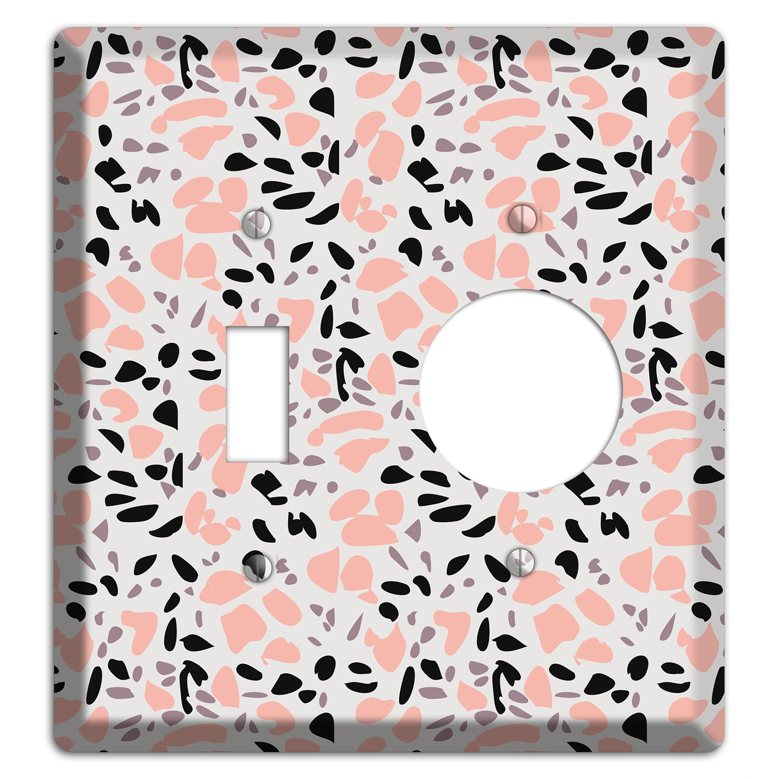 Rose Noir Confetti Toggle / Receptacle Wallplate