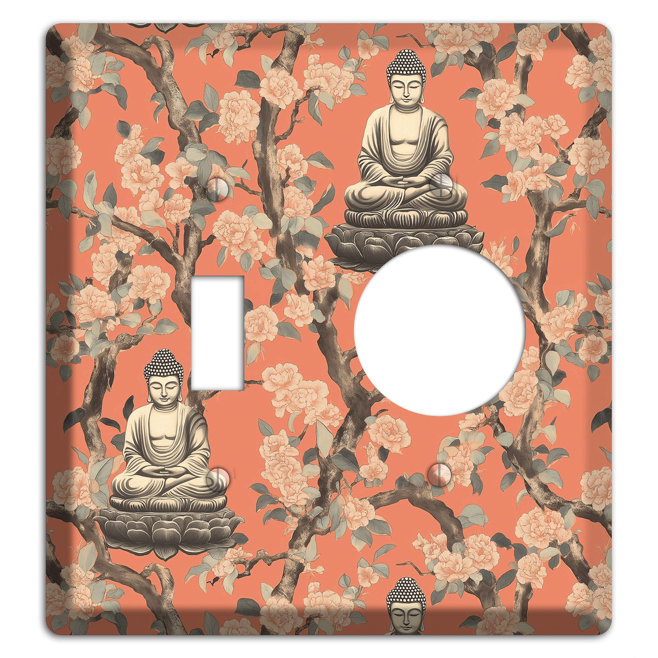 Lotus & Bough Toggle / Receptacle Wallplate