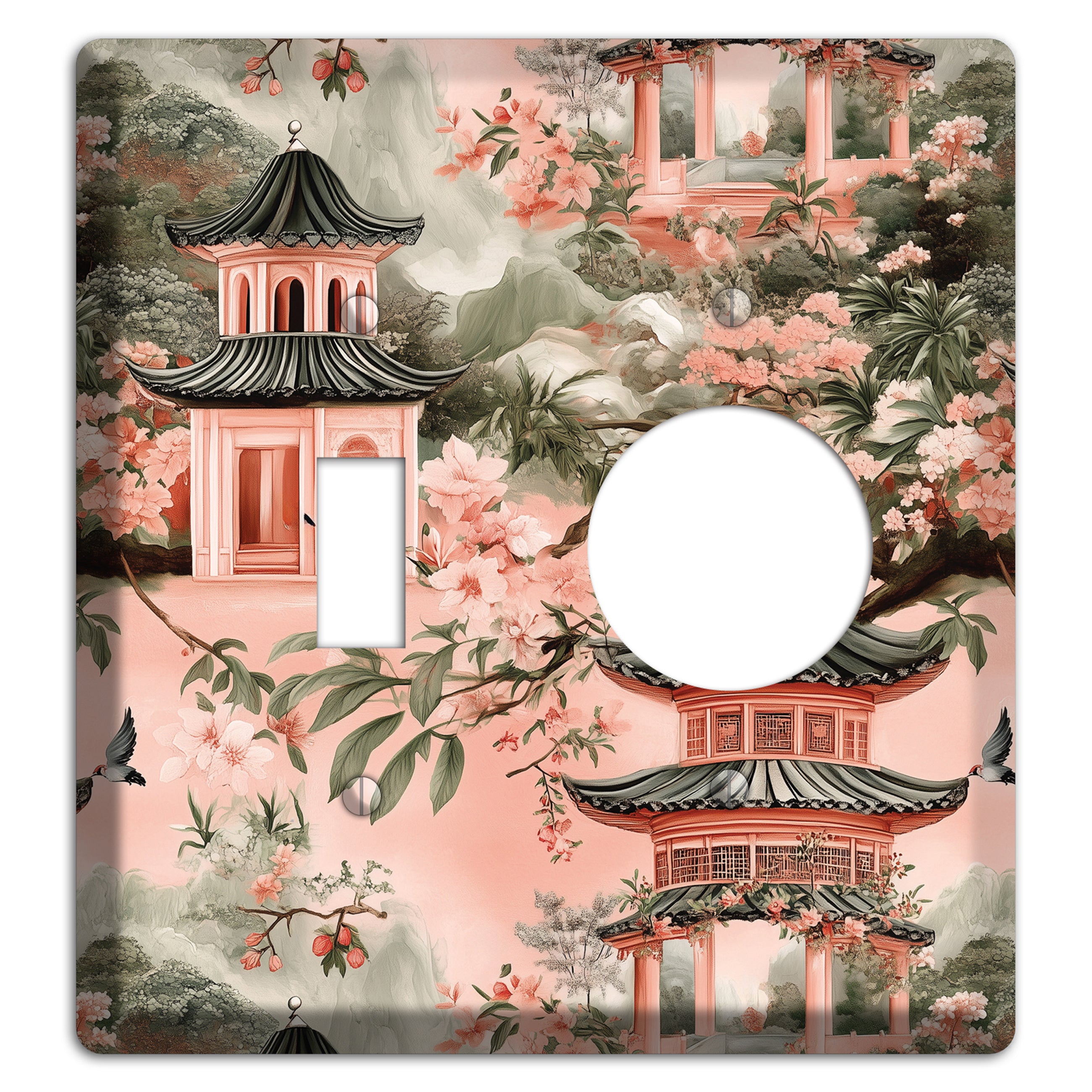 Pagoda & Plum Toggle / Receptacle Wallplate