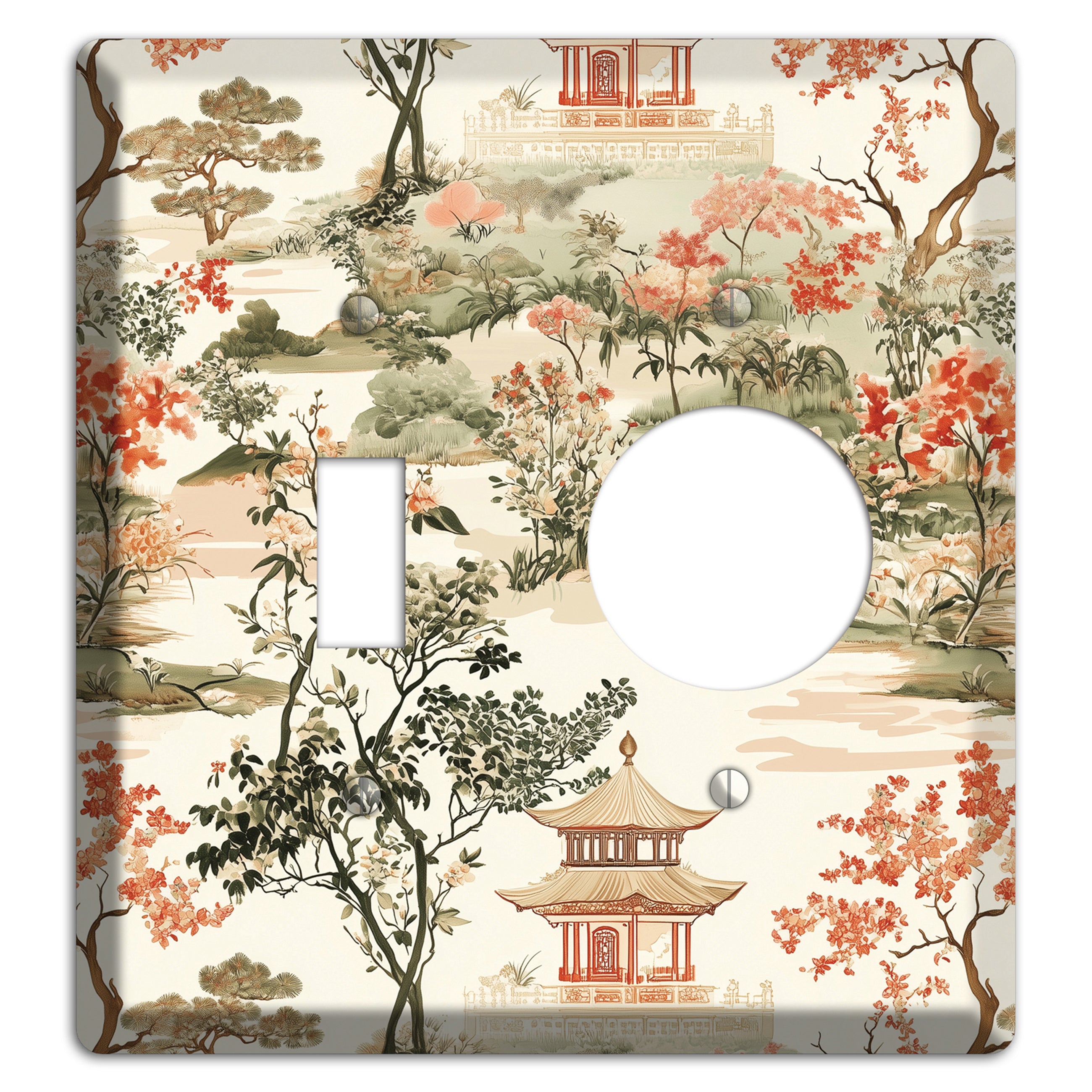Pavilion & Petal Toggle / Receptacle Wallplate