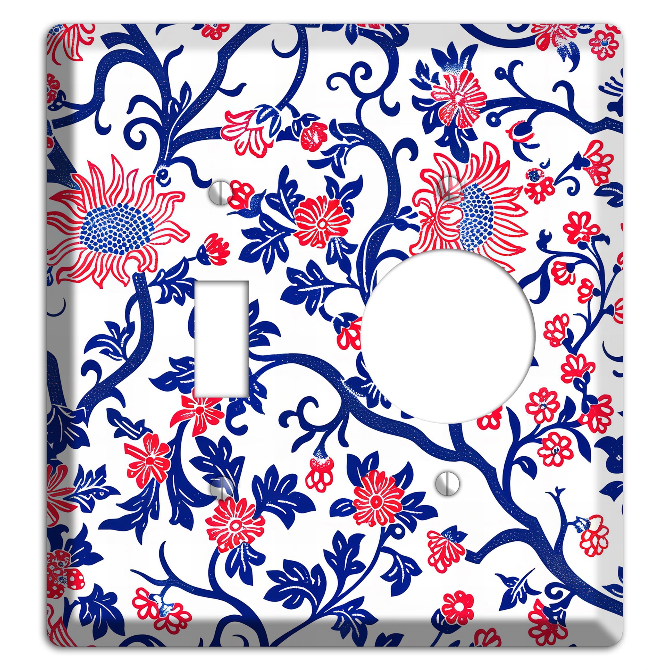 Crimson Vine Riot Toggle / Receptacle Wallplate