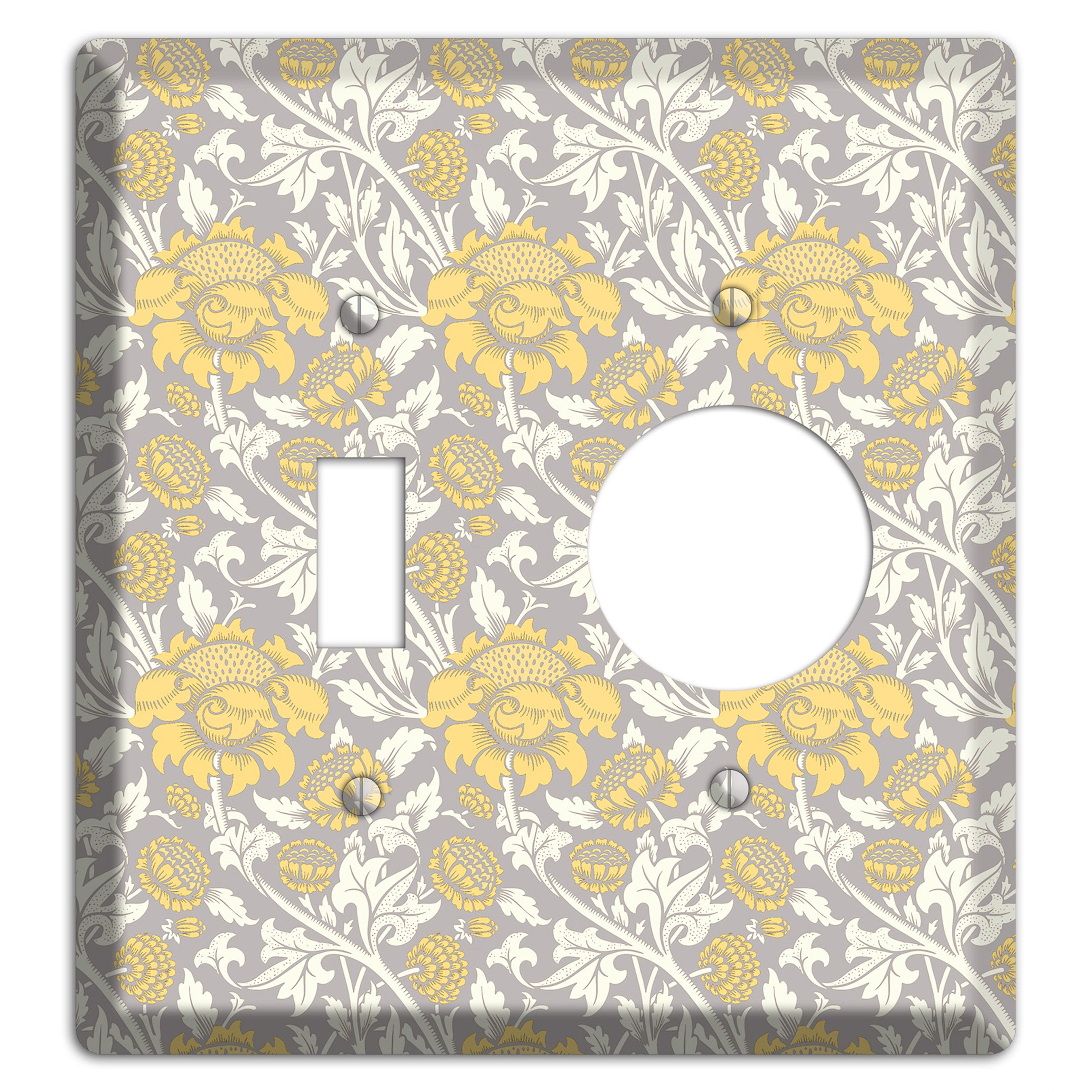 Golden Peony Lace Toggle / Receptacle Wallplate