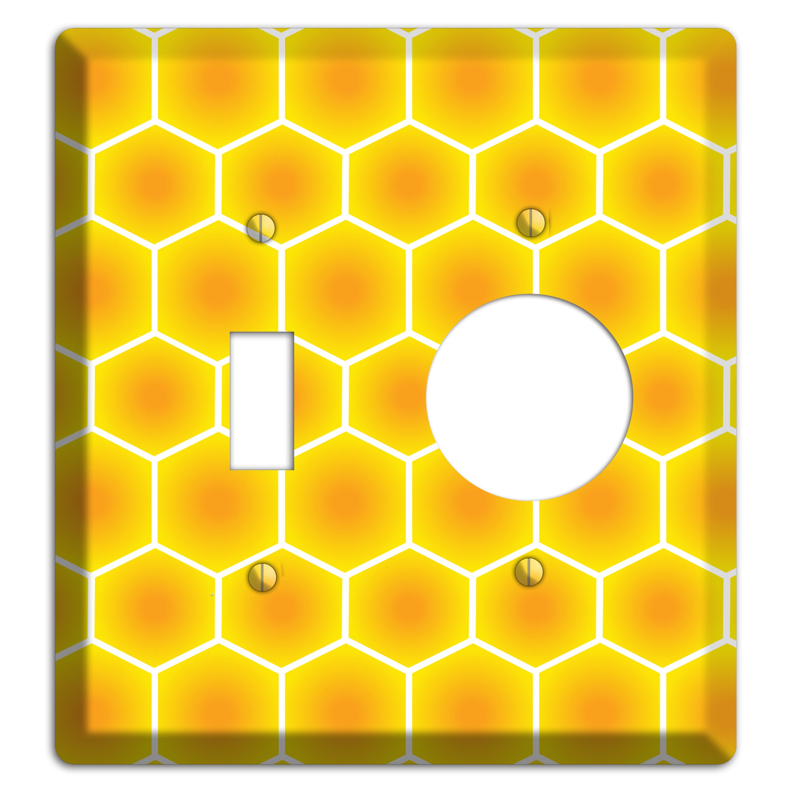 Liquid Gold Grid Toggle / Receptacle Wallplate