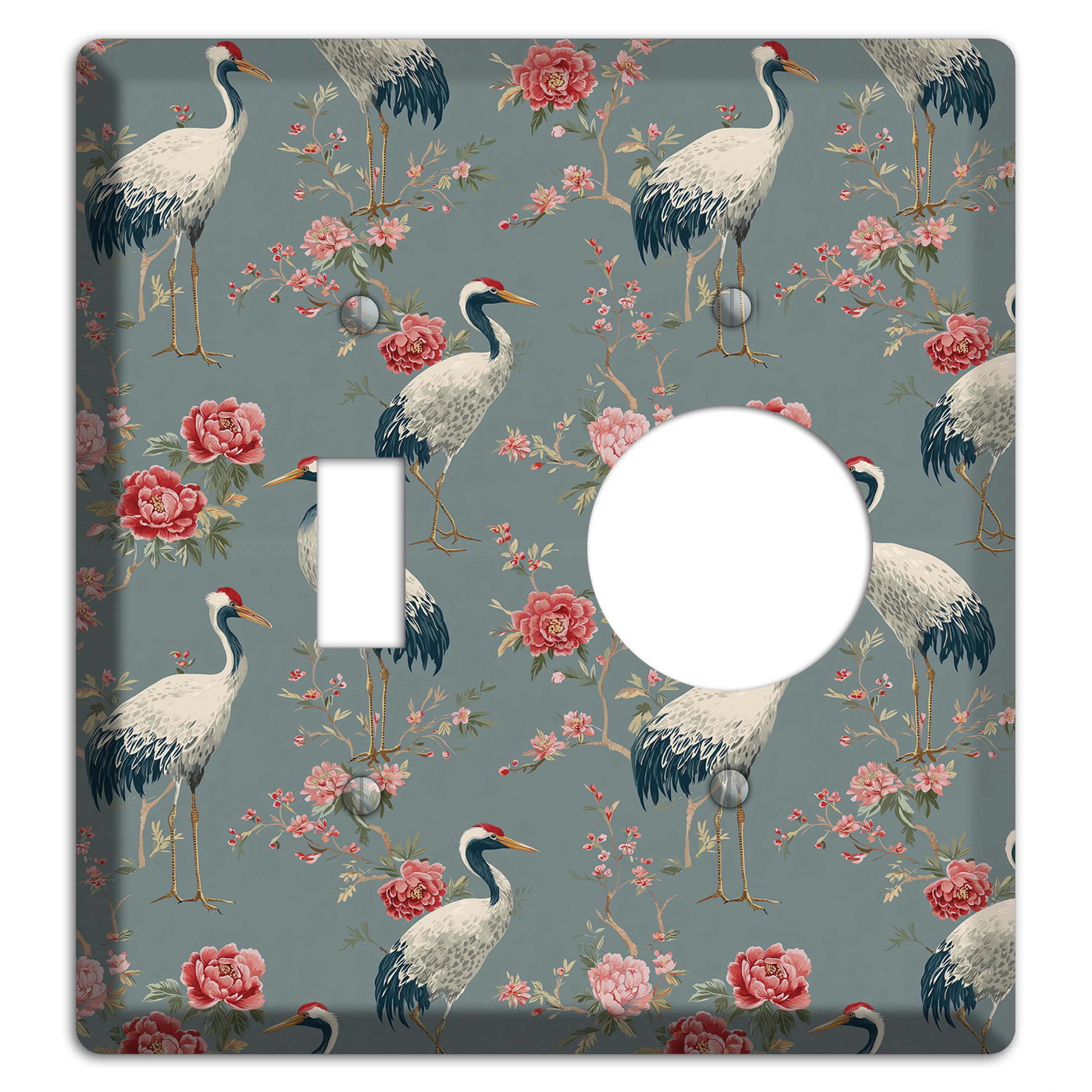 Slate Peony Vigil Toggle / Receptacle Wallplate