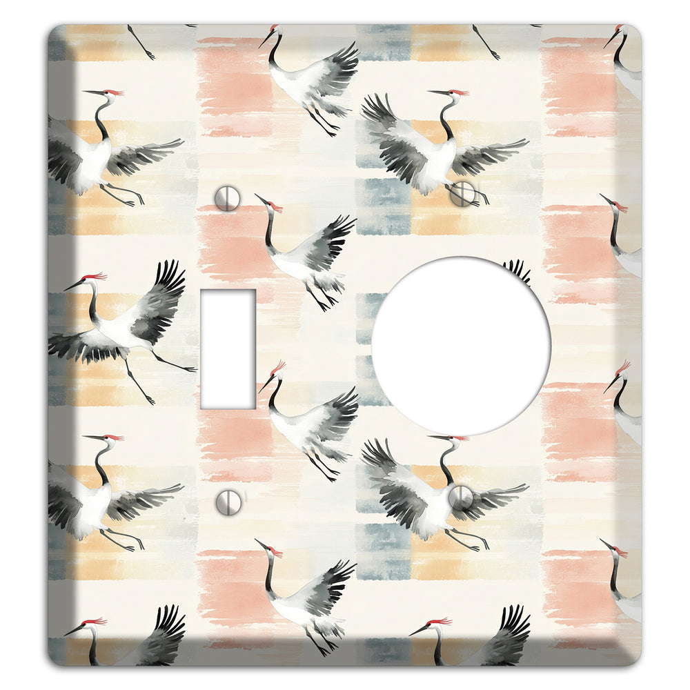 Blush Patchwork Flight Toggle / Receptacle Wallplate