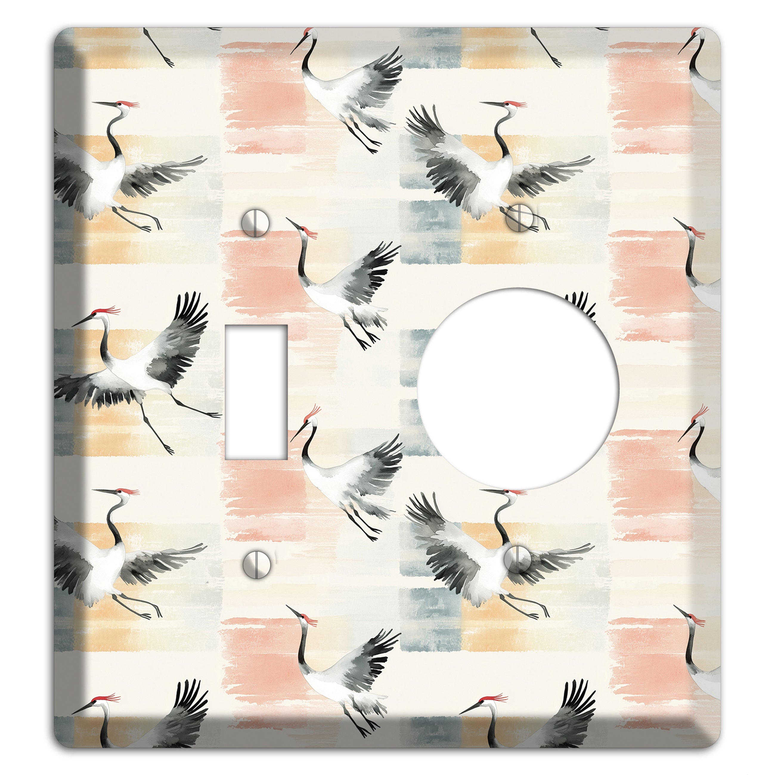 Blush Patchwork Flight Toggle / Receptacle Wallplate