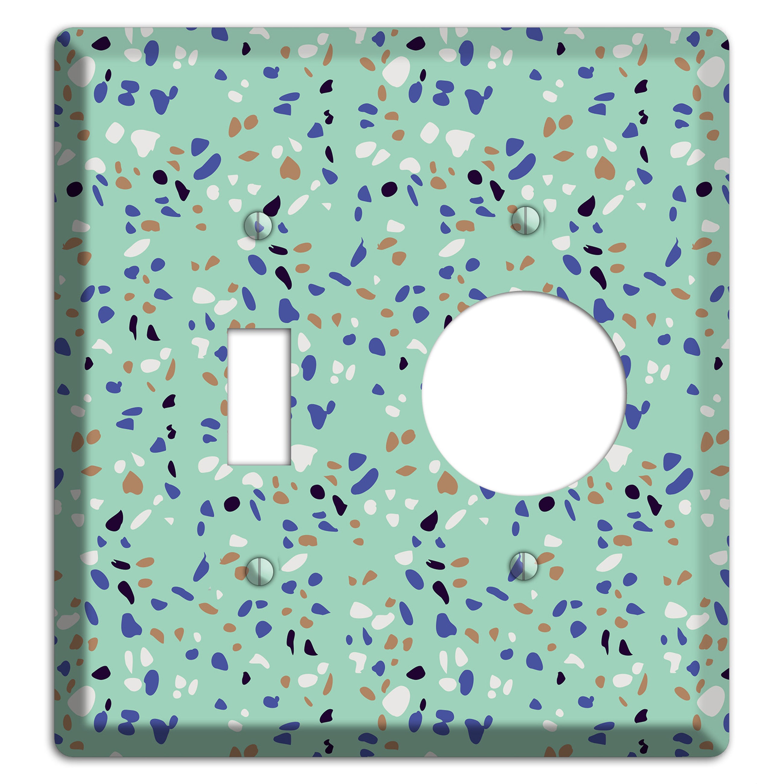 Sea Breeze Confetti Toggle / Receptacle Wallplate