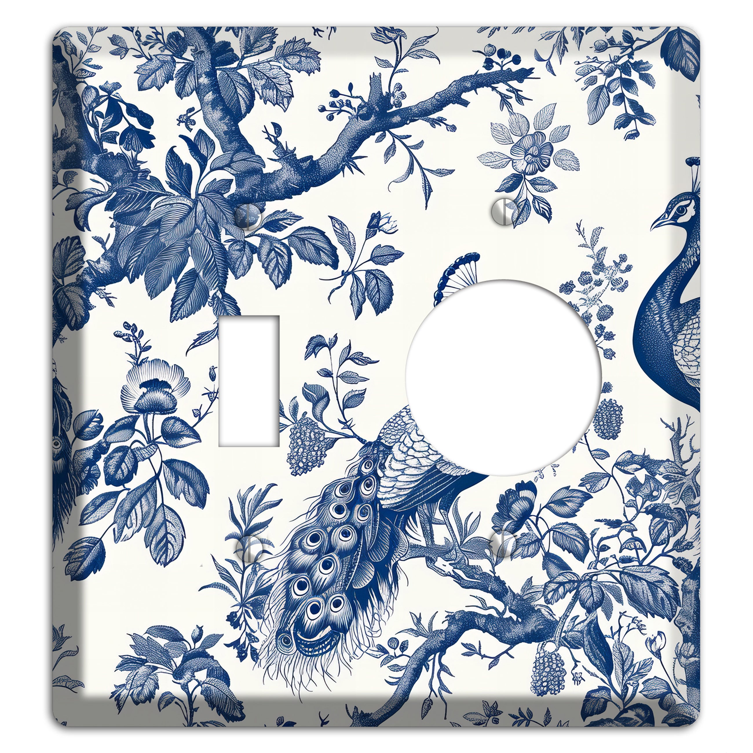 Peacock & Branch Toggle / Receptacle Wallplate