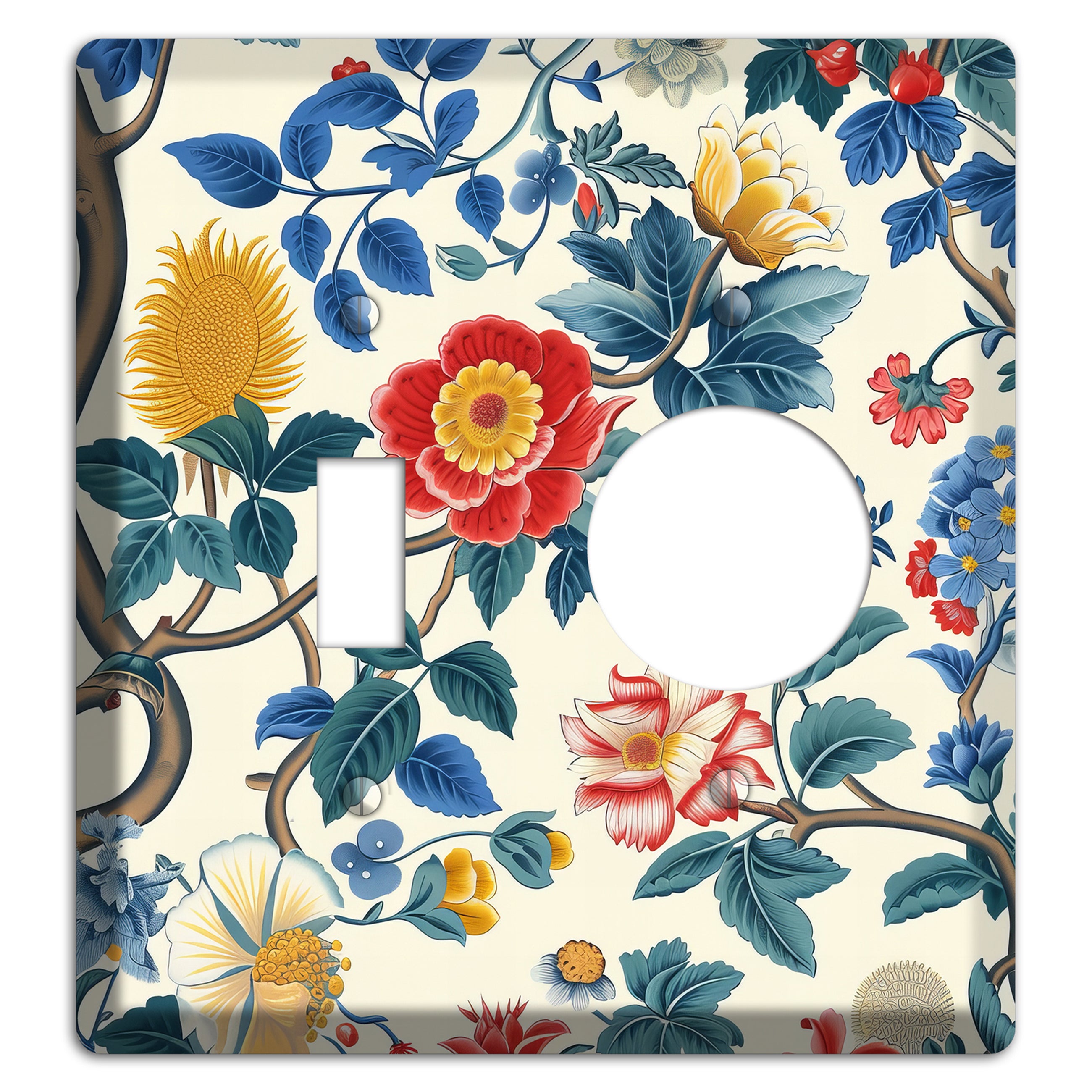 Tangled Bloom Tapestry Toggle / Receptacle Wallplate