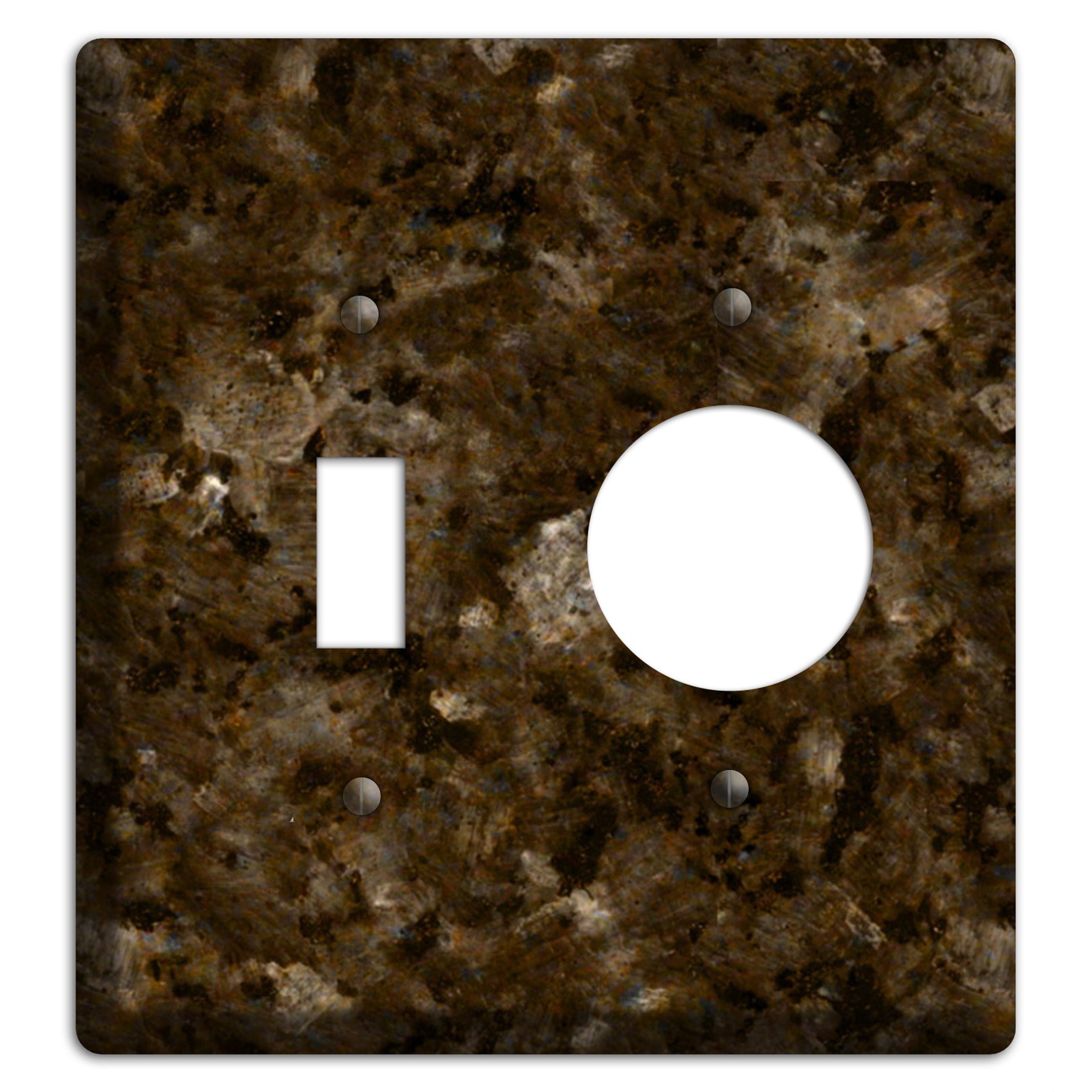 Tropical Brown Granite Toggle / Receptacle Wallplate