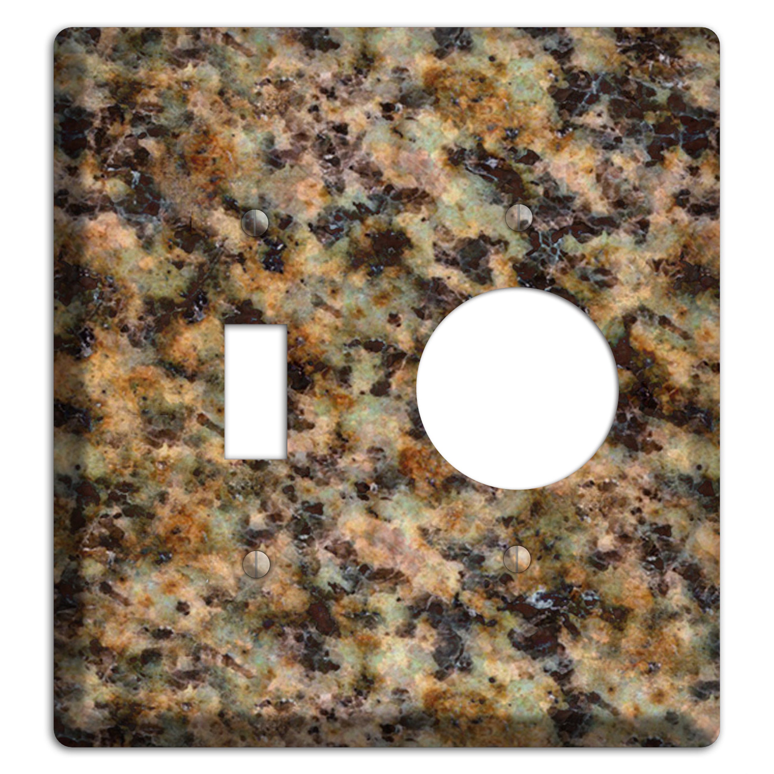 Verde Butterfly Granite Toggle / Receptacle Wallplate