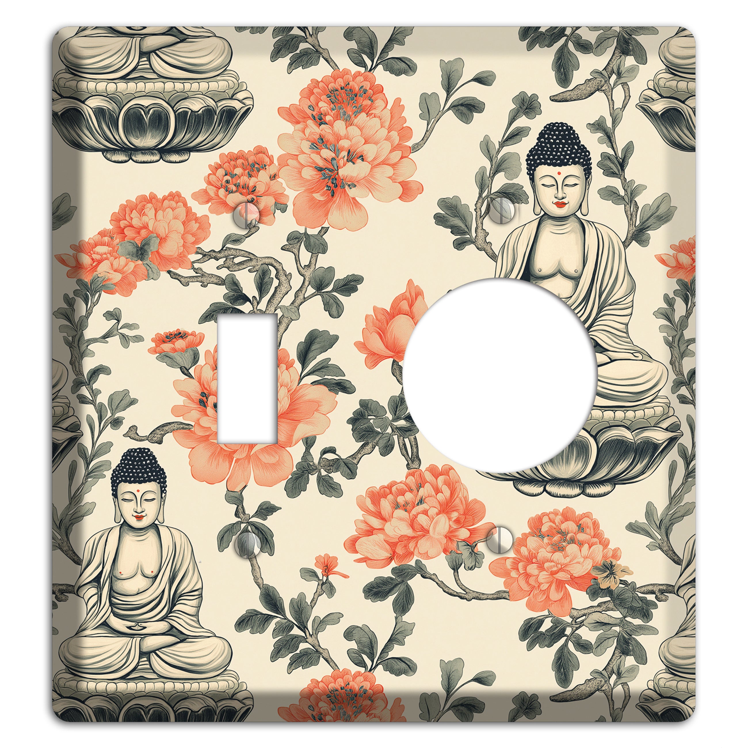 Lotus & Ember Toggle / Receptacle Wallplate