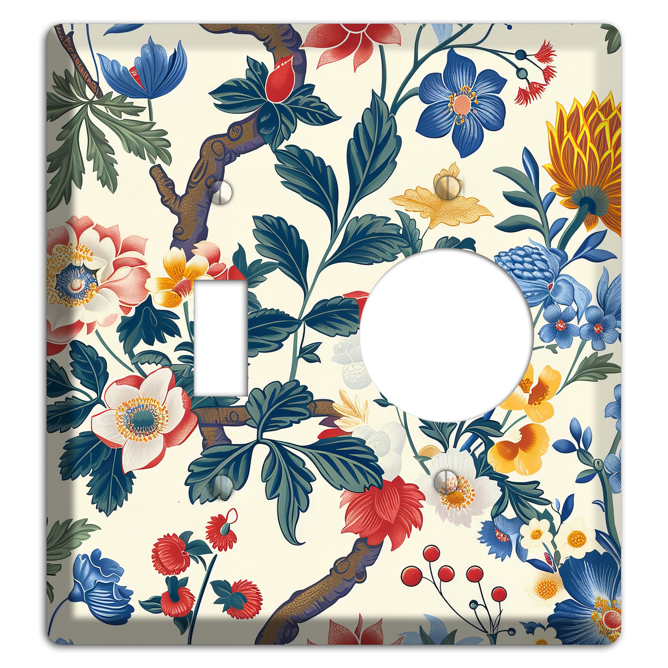 Cottage Garden Reverie Toggle / Receptacle Wallplate