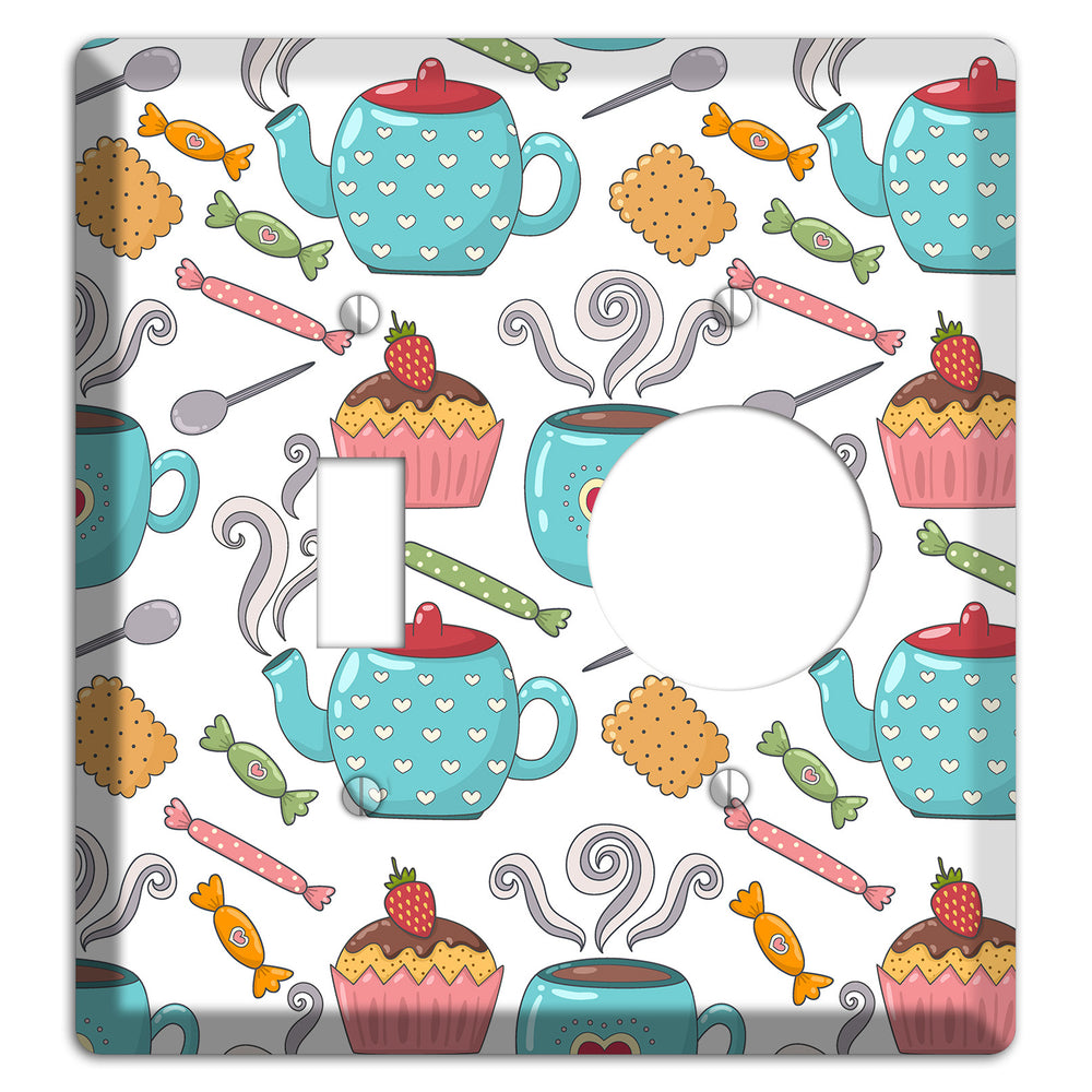 Sweet Tea Party (White) Toggle / Receptacle Wallplate