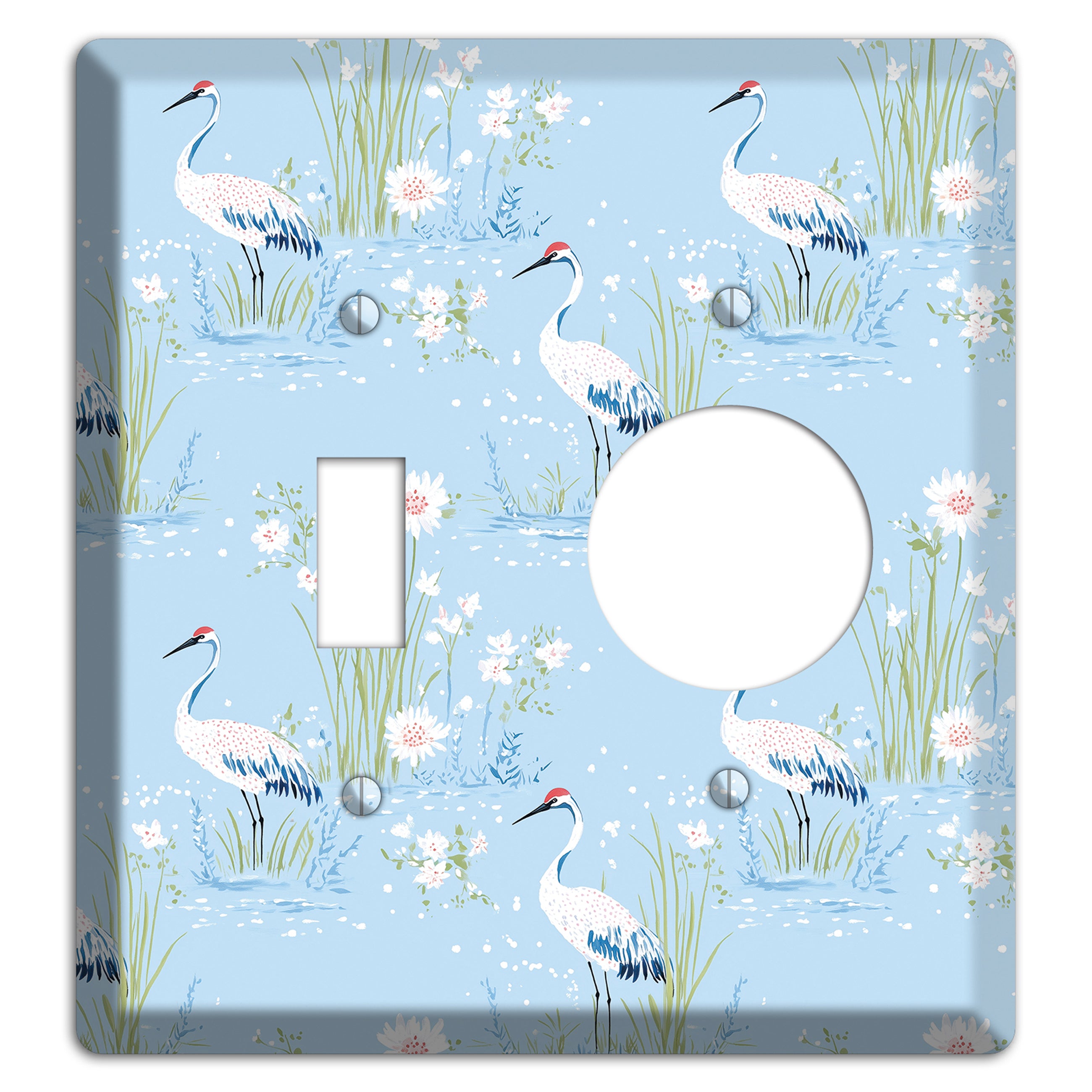Powder Blue Marsh Toggle / Receptacle Wallplate