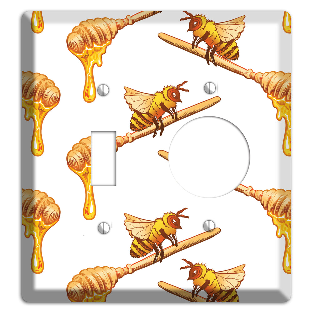 Honey Dipper Scatter Toggle / Receptacle Wallplate