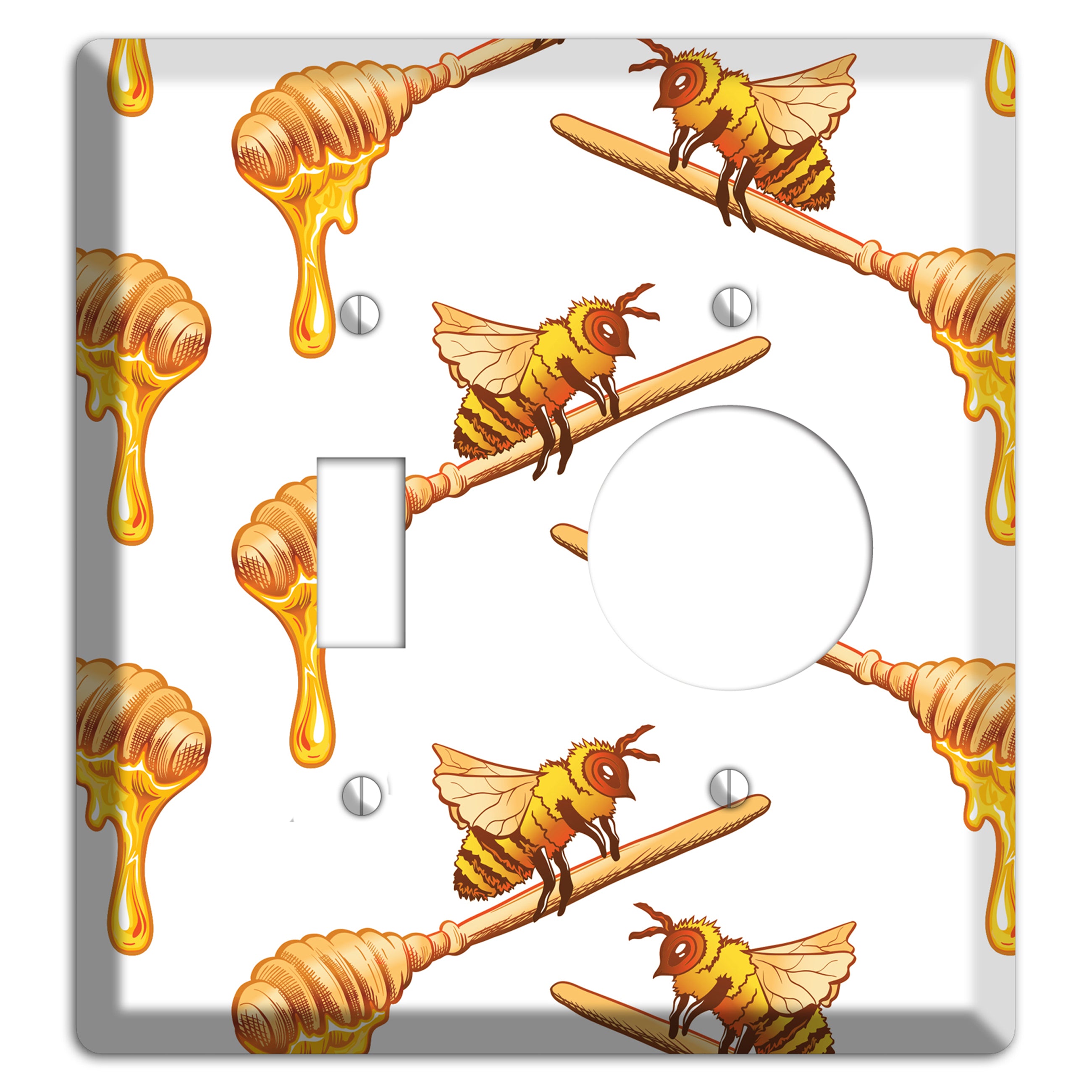 Honey Dipper Scatter Toggle / Receptacle Wallplate
