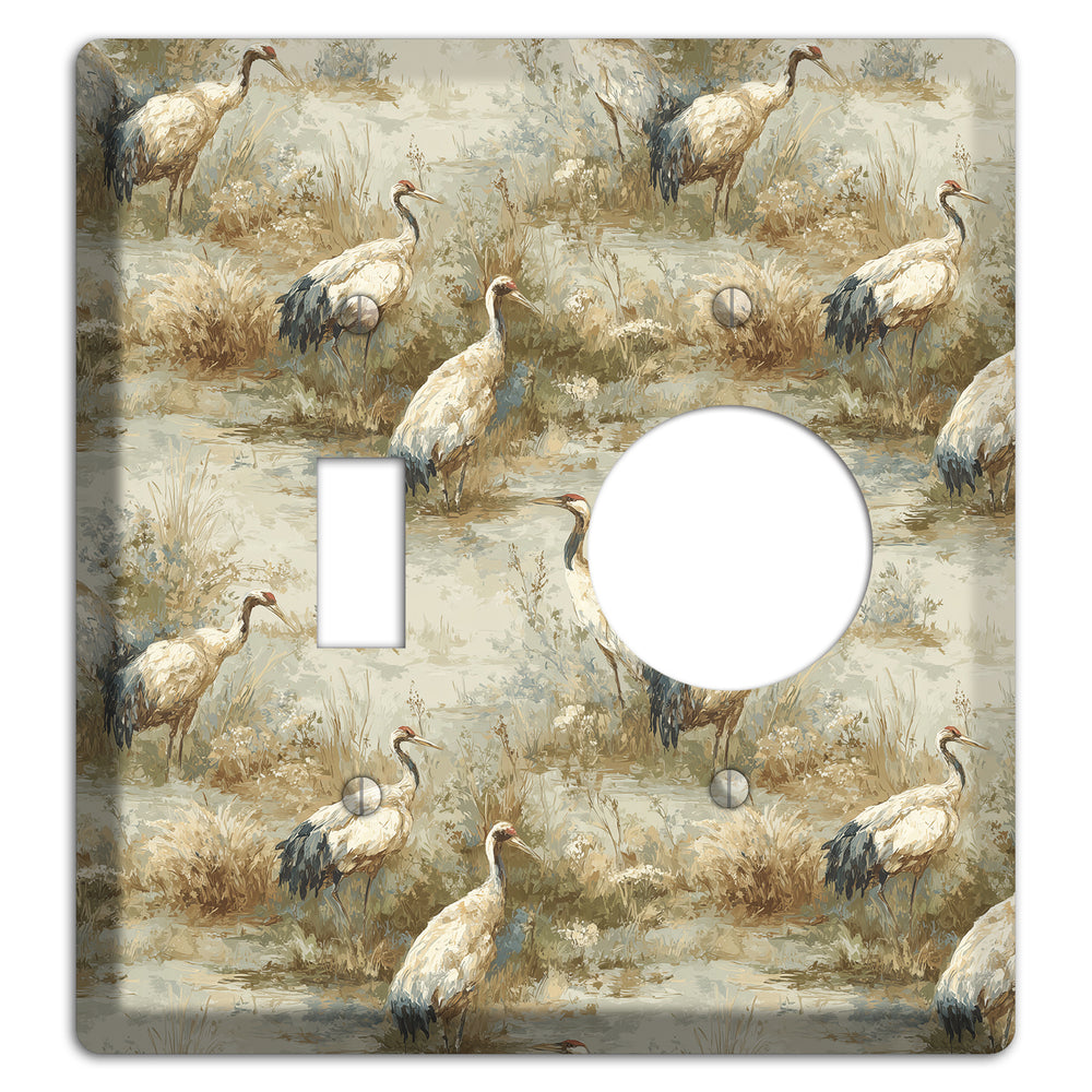 Marshland Crane Reverie Toggle / Receptacle Wallplate