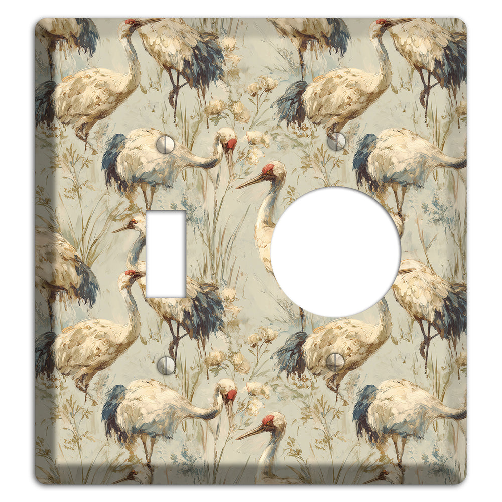Driftwood Crane Marsh Toggle / Receptacle Wallplate