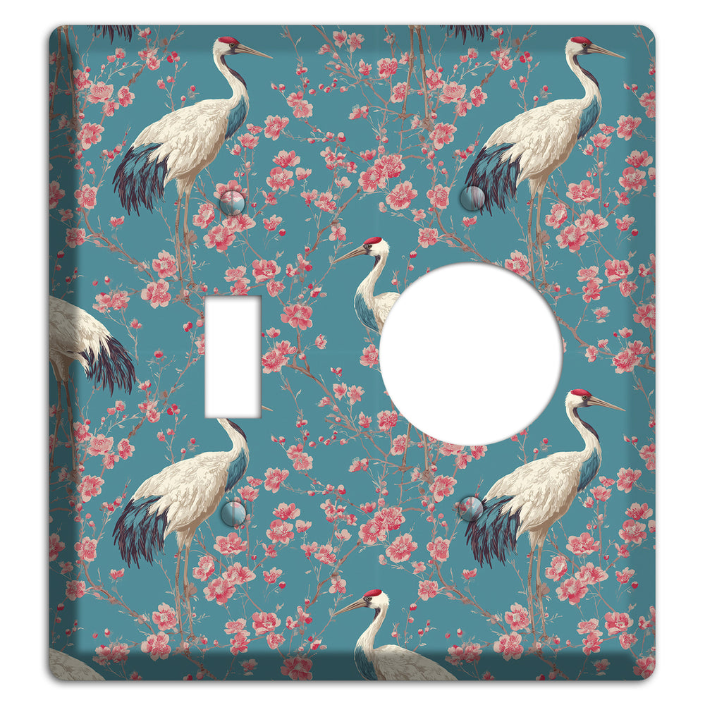 Azure Blossom Vigil Toggle / Receptacle Wallplate