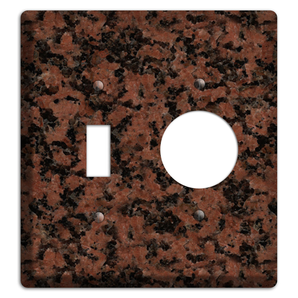 New Imperial Red Granite Toggle / Receptacle Wallplate