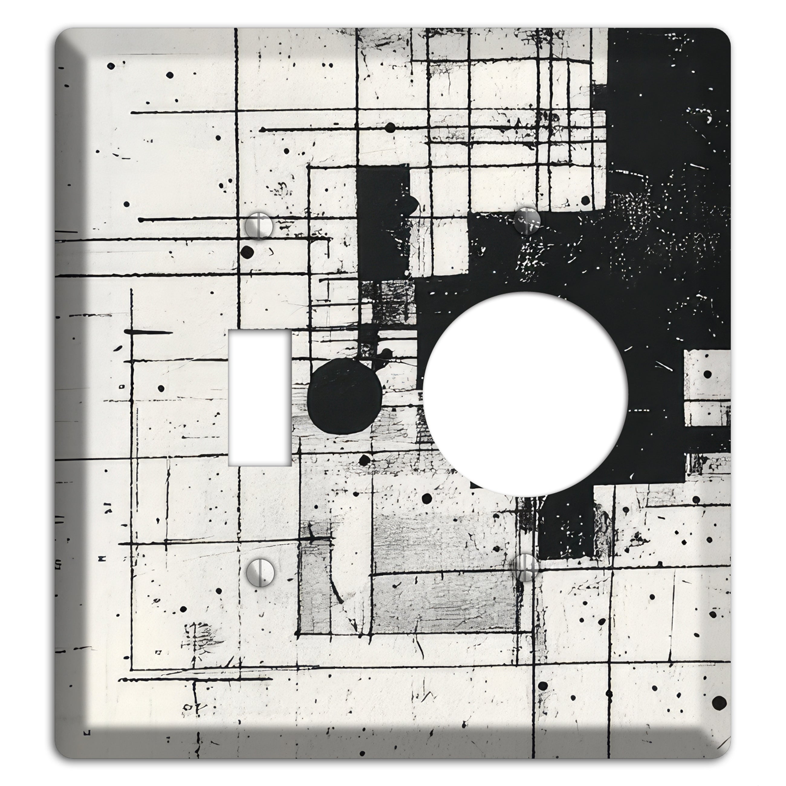 Drafting Ghost Grid Toggle / Receptacle Wallplate
