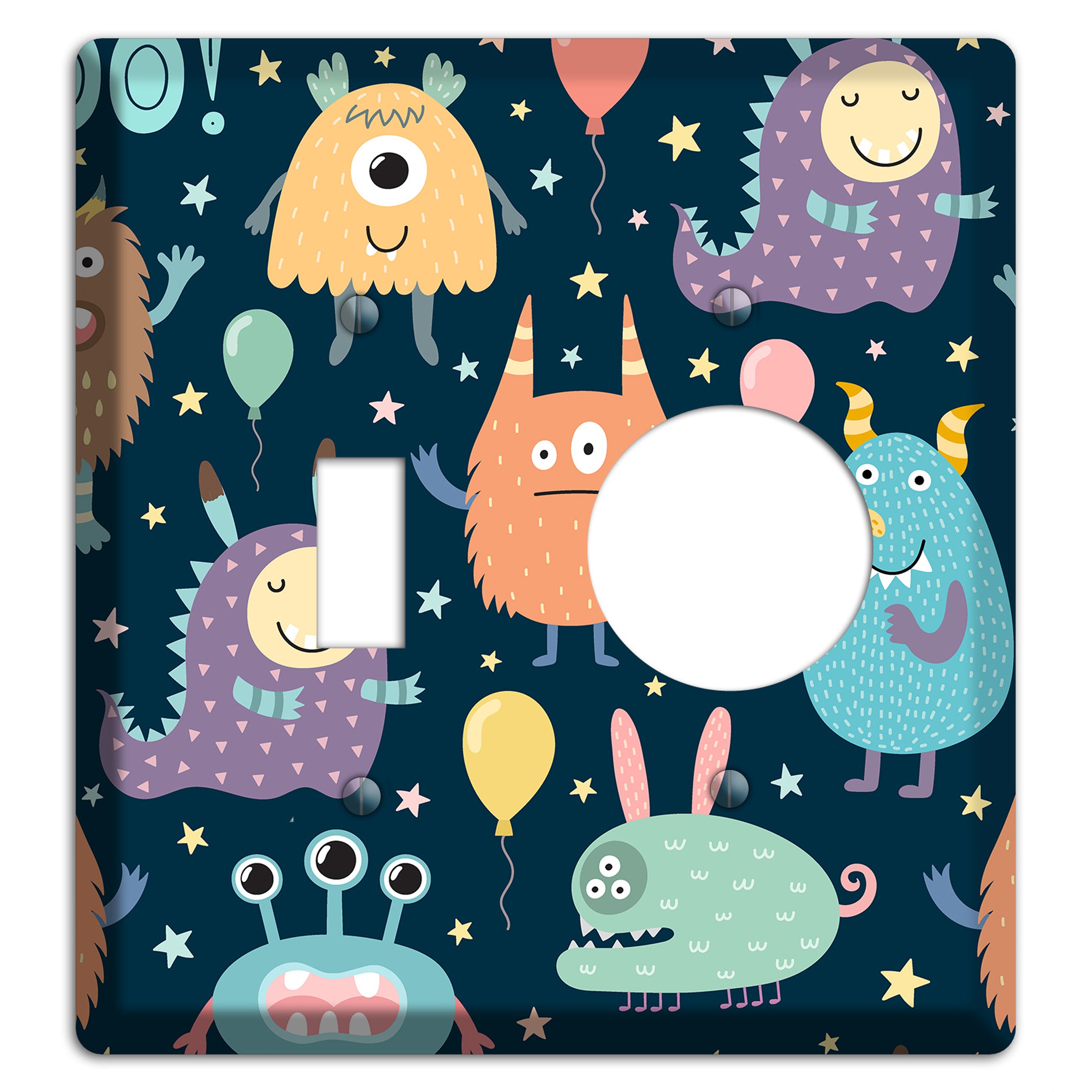 Monster Parade (Navy) Toggle / Receptacle Wallplate