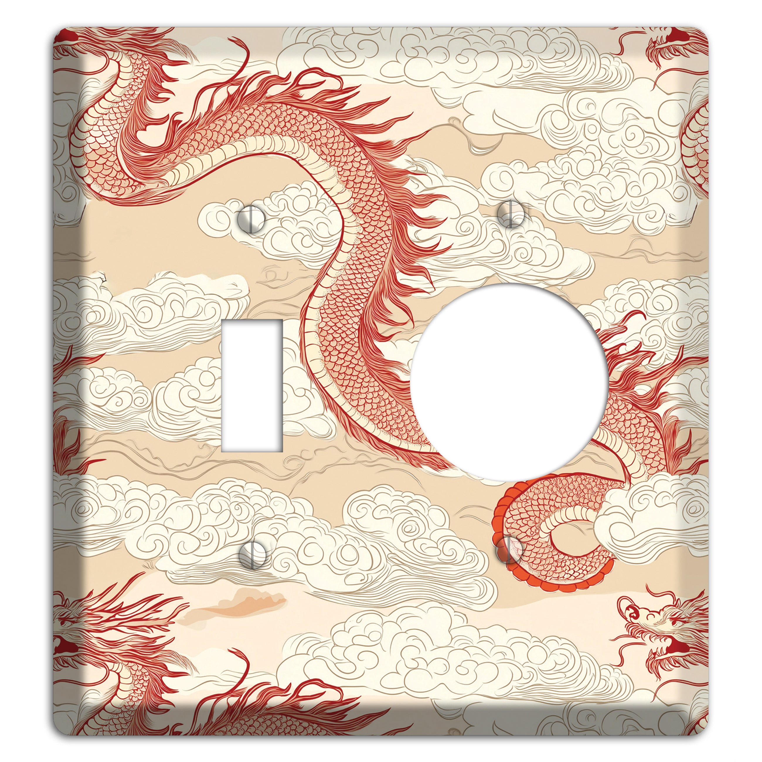 Celestial Dragon Dance Toggle / Receptacle Wallplate