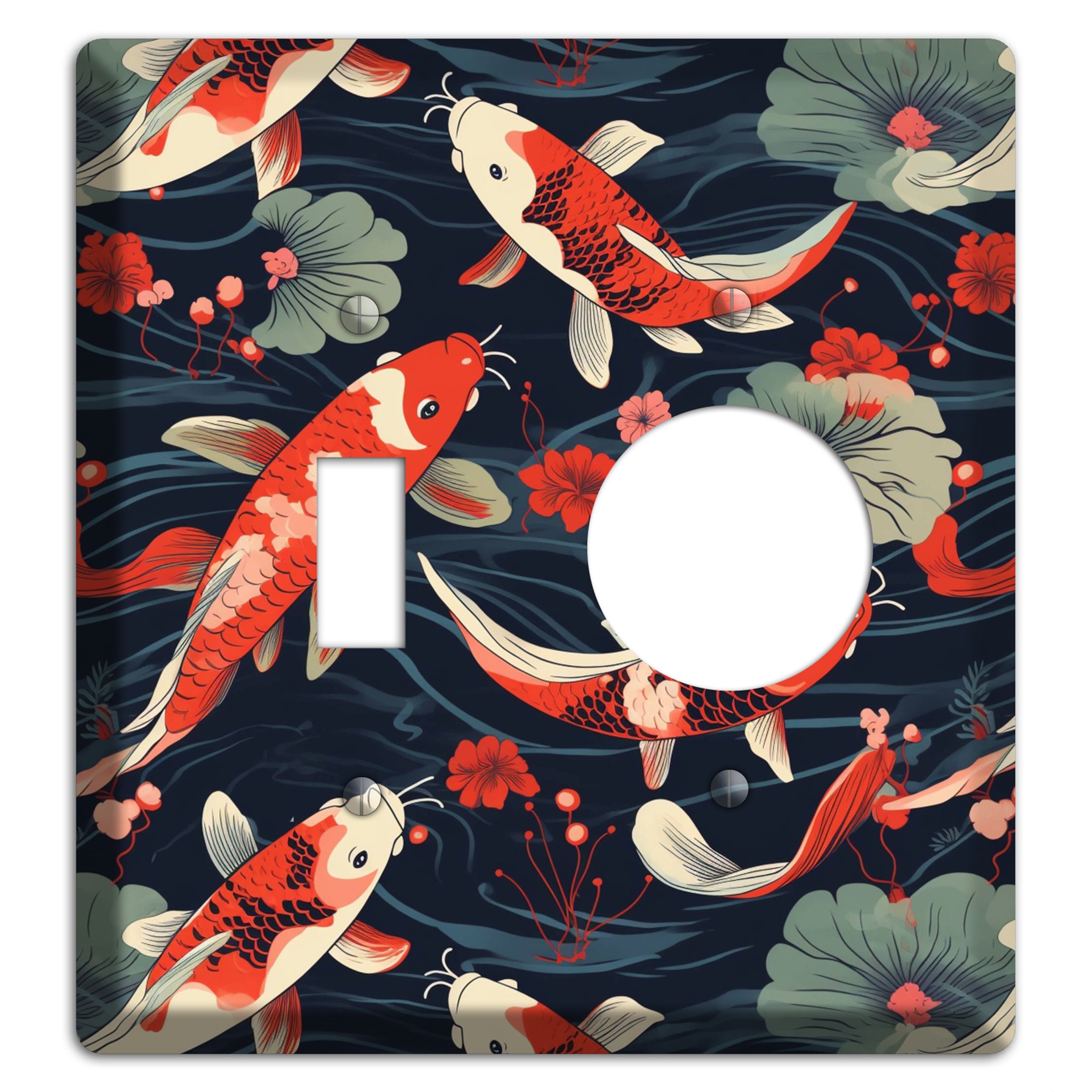 Koi Drift Dance Toggle / Receptacle Wallplate