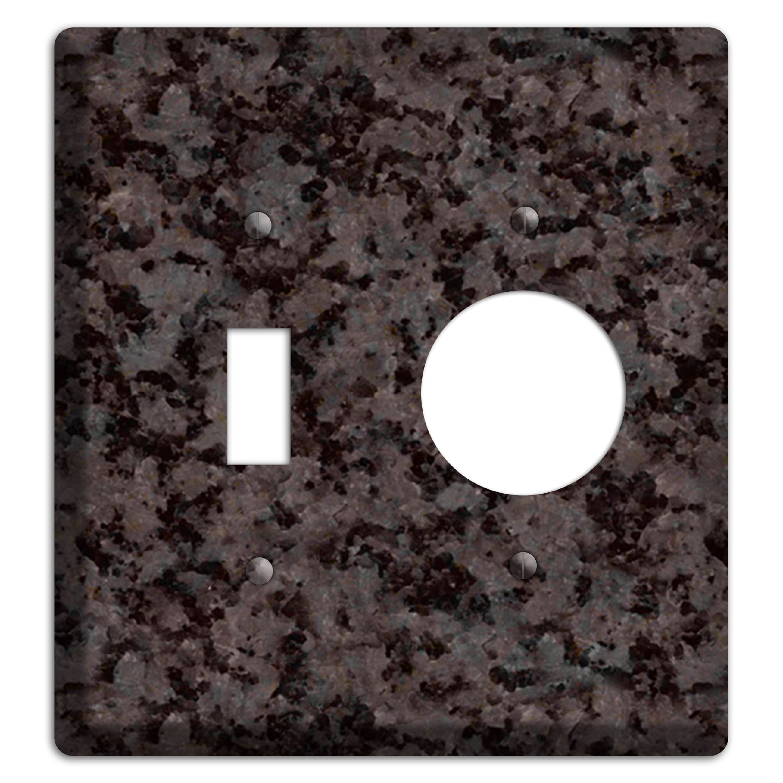 Coffee Brown Granite Toggle / Receptacle Wallplate
