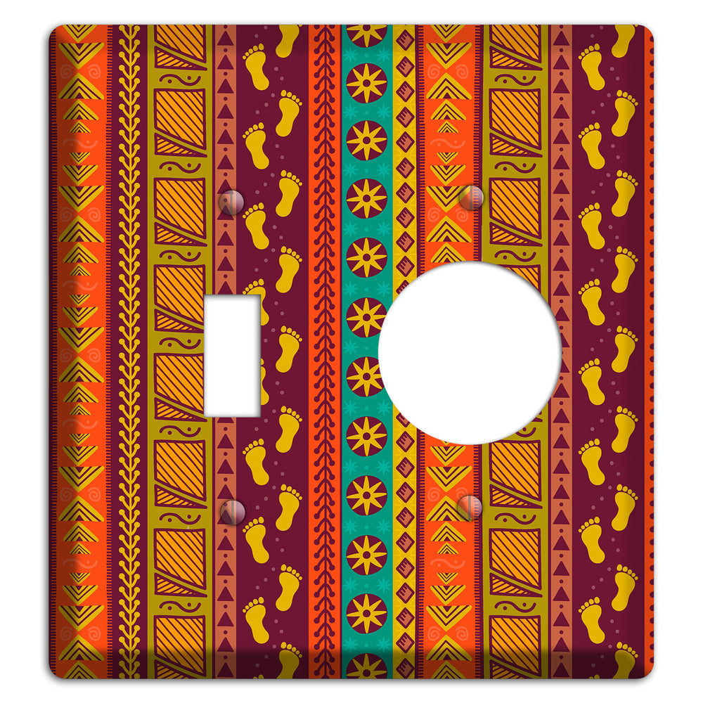 Tribal Footsteps Toggle / Receptacle Wallplate