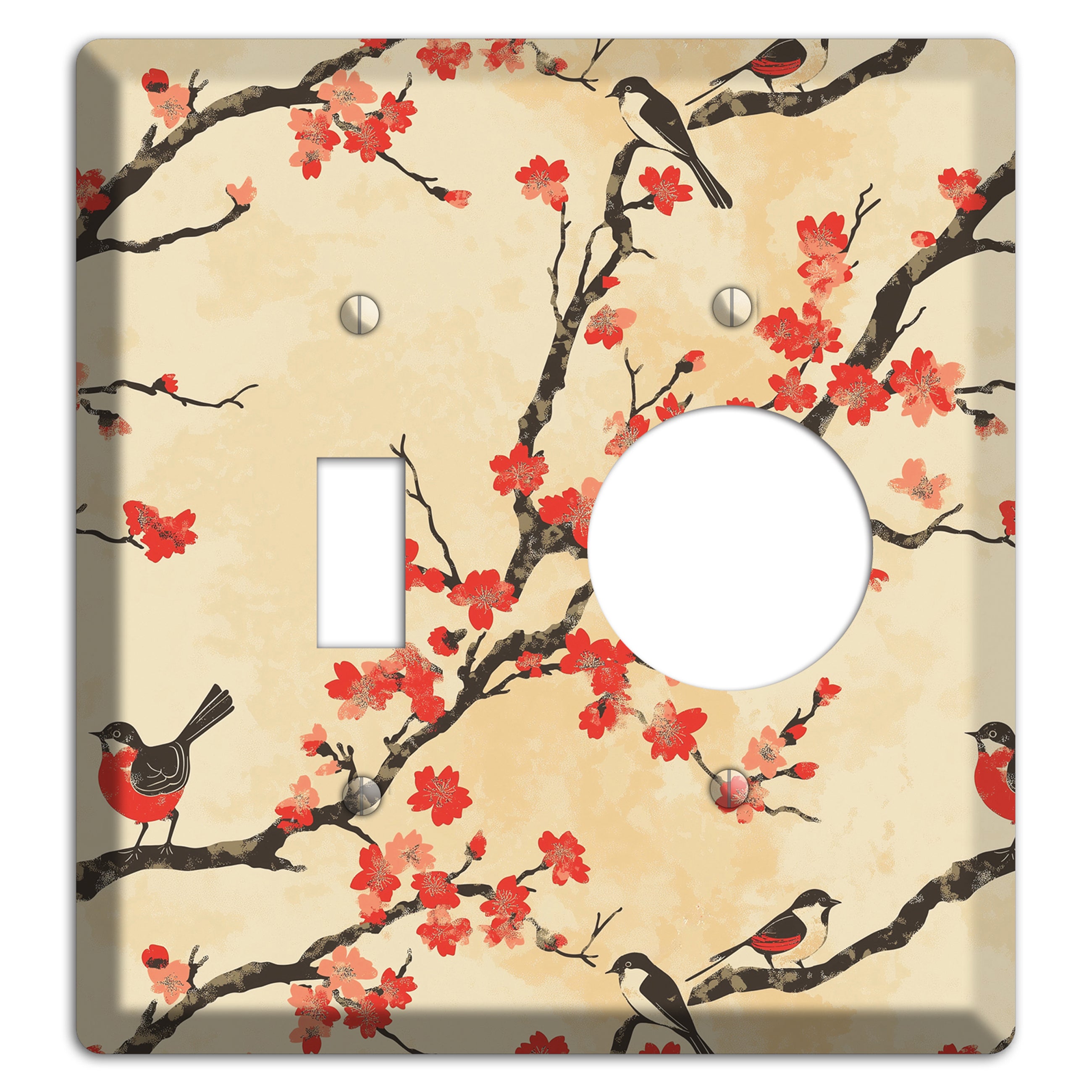 Blossom & Wing Toggle / Receptacle Wallplate