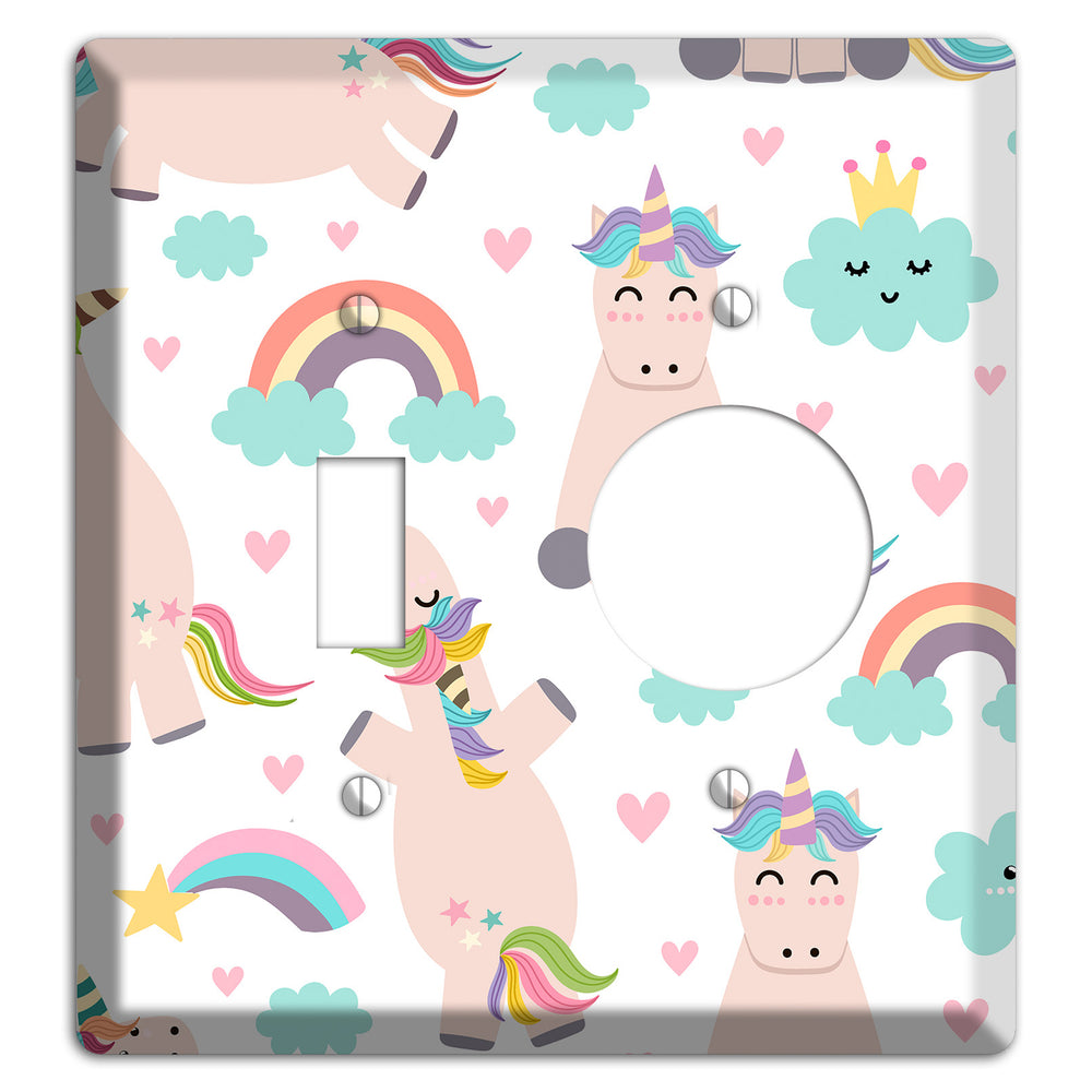 Rainbow Cloud Herd Toggle / Receptacle Wallplate