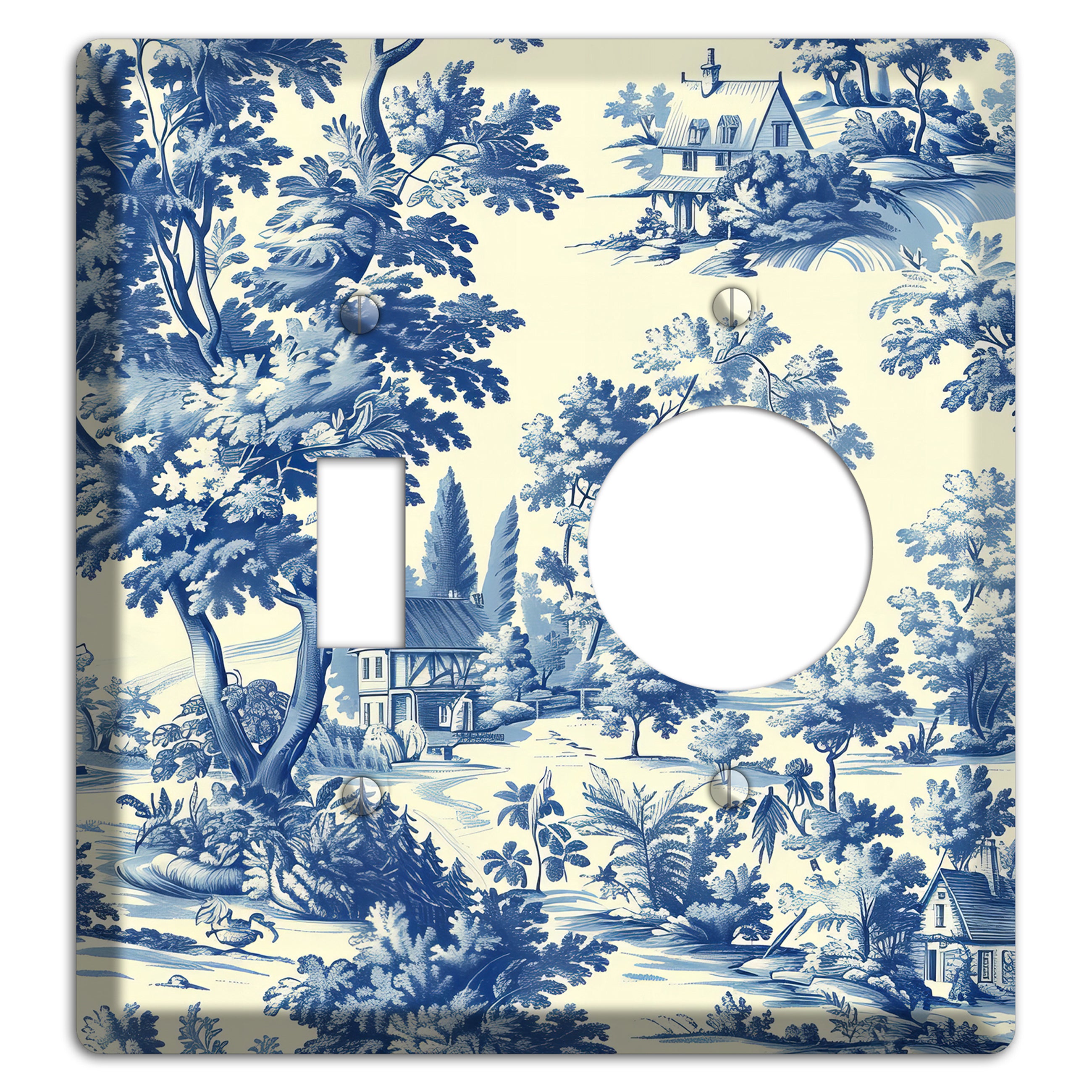Country Estate Toile Toggle / Receptacle Wallplate