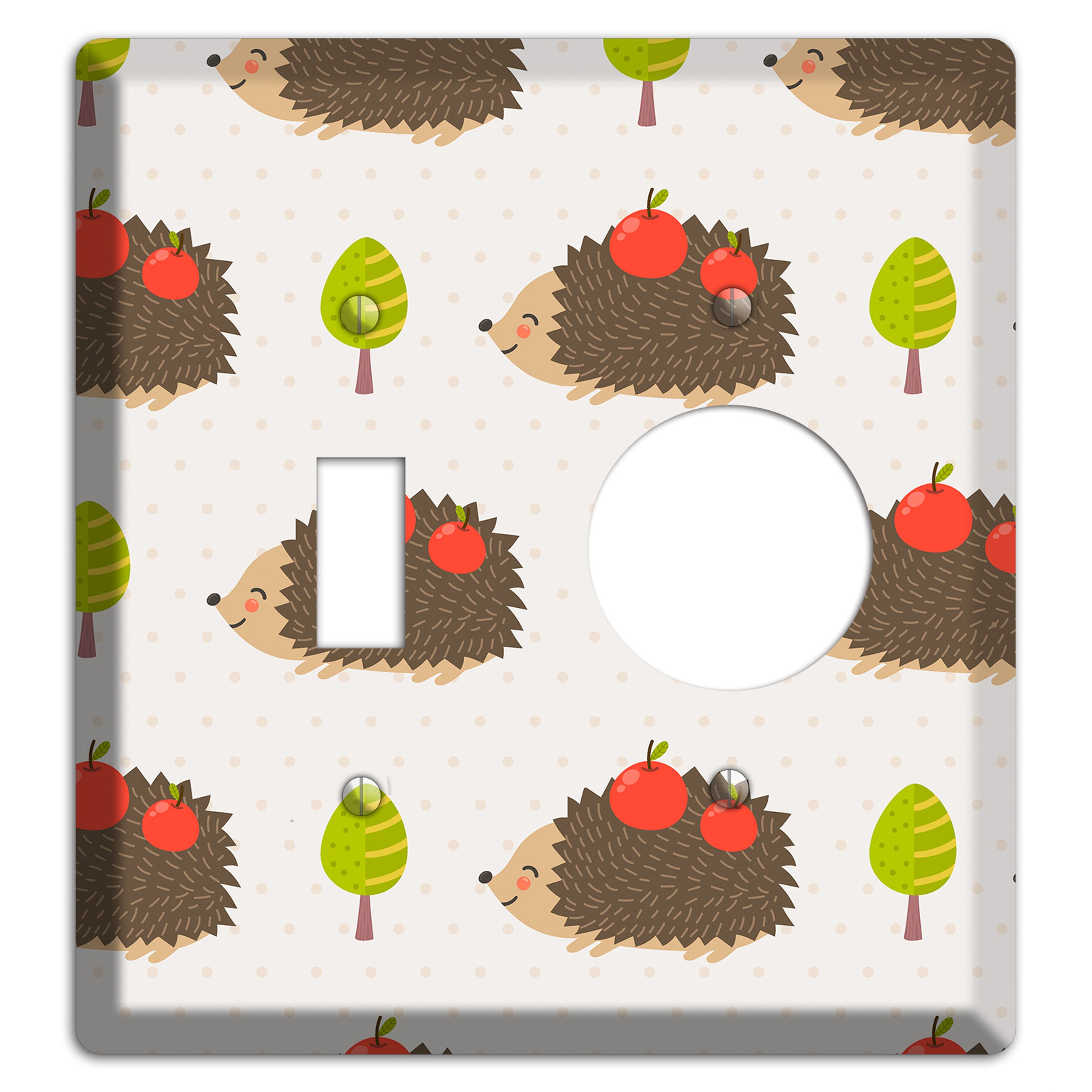 Hedgehog Harvest Toggle / Receptacle Wallplate