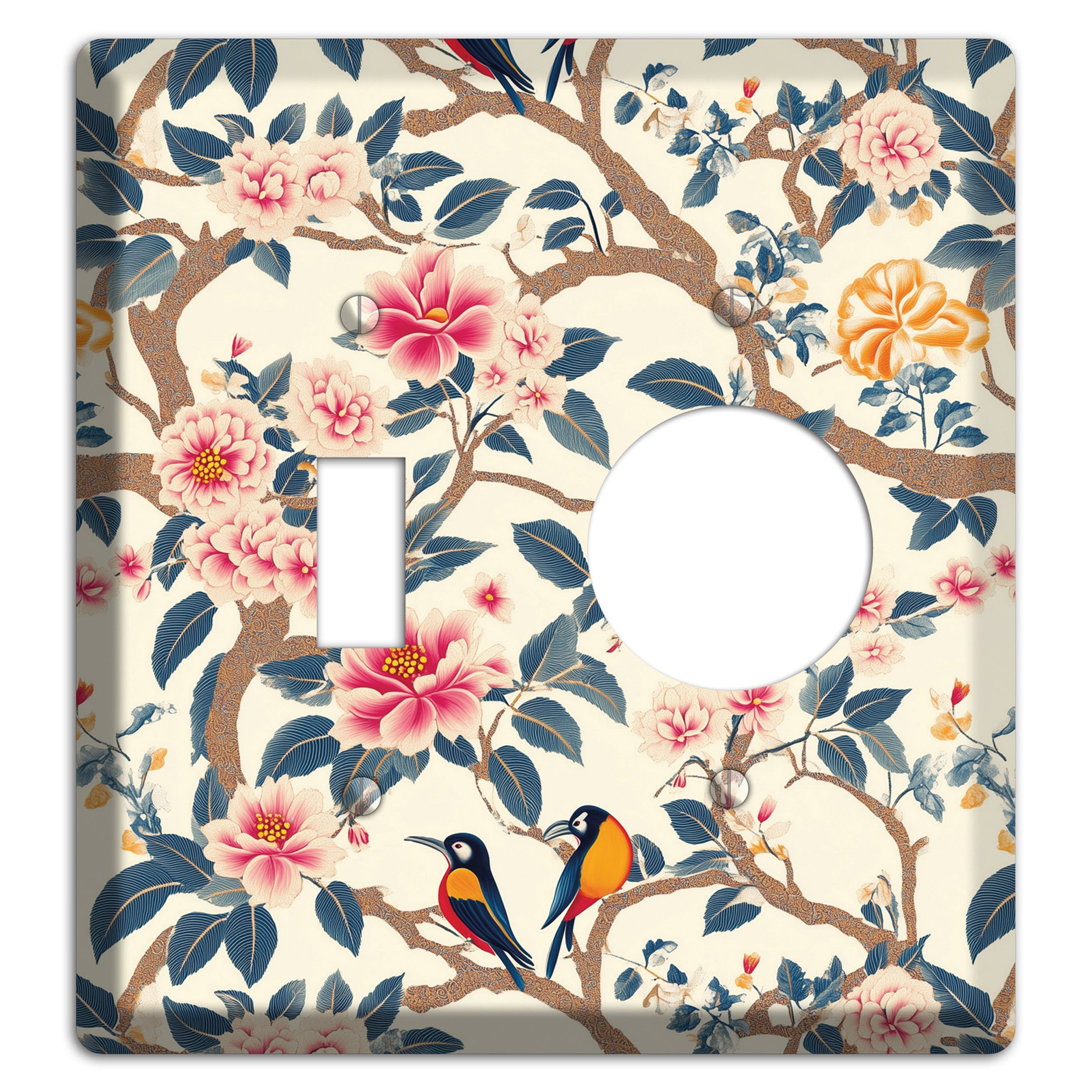 Blossom & Wing Toggle / Receptacle Wallplate