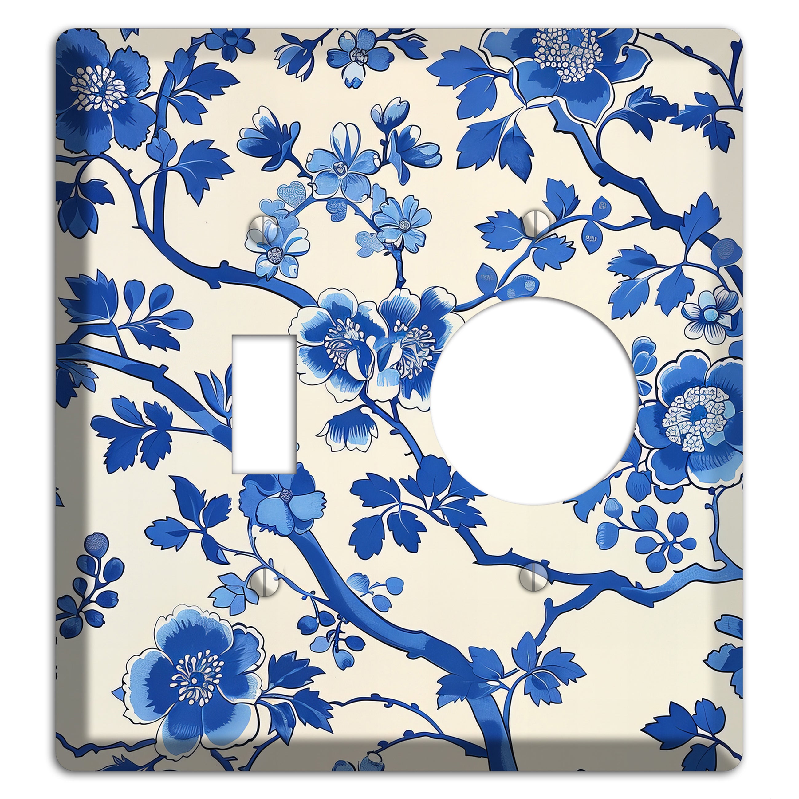 Porcelain Garden Bloom Toggle / Receptacle Wallplate