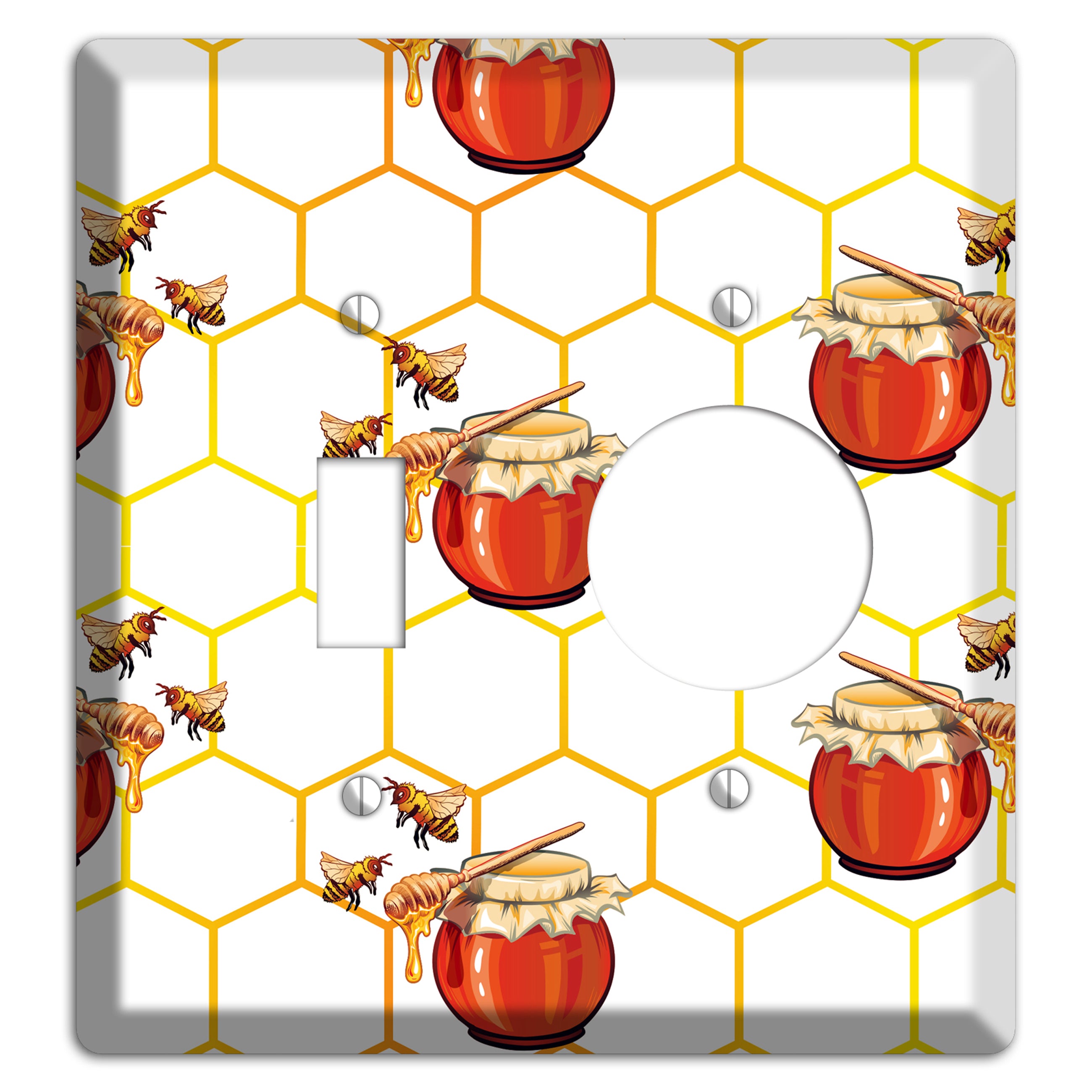 Honeypot & Hive Toggle / Receptacle Wallplate