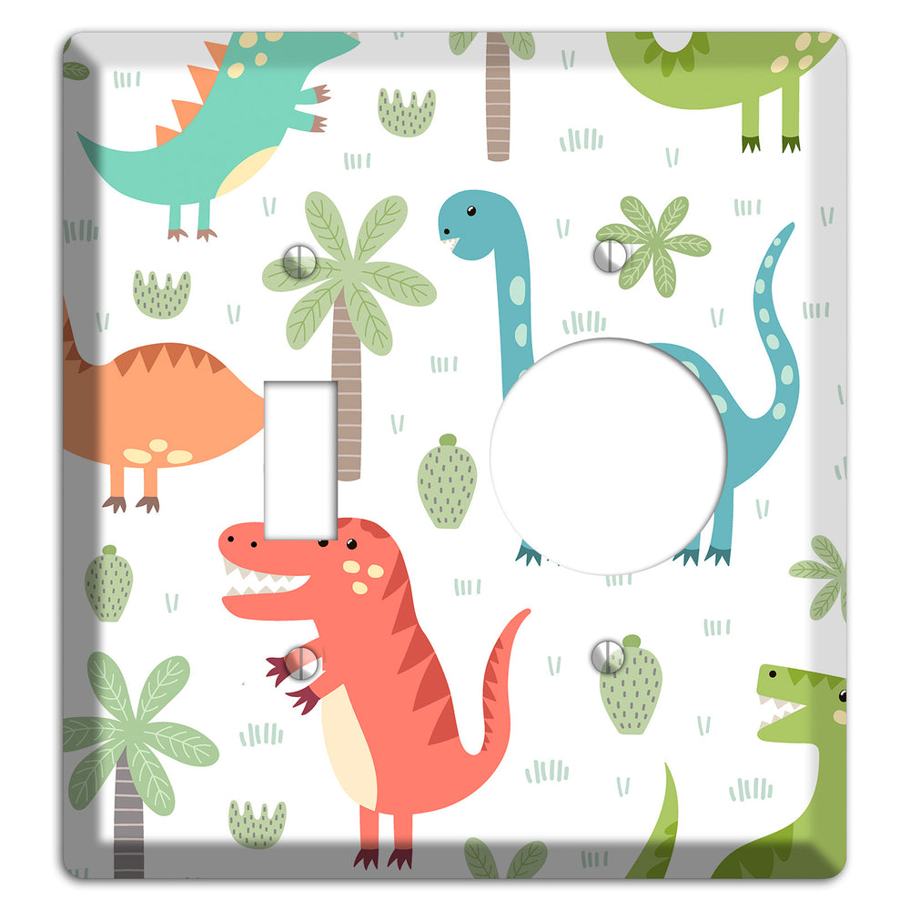 Jurassic Pals (Pastel) Toggle / Receptacle Wallplate