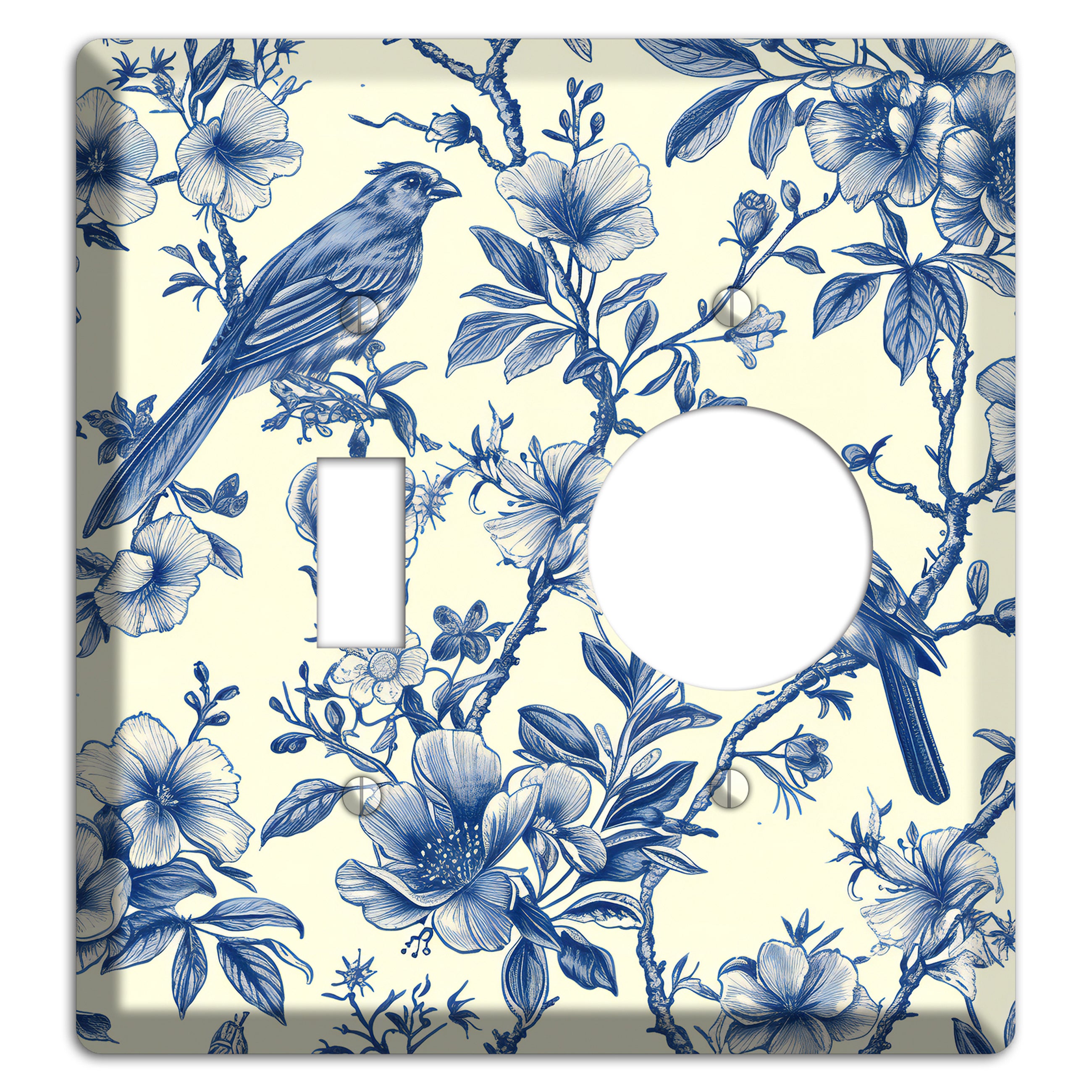 Porcelain Garden Song Toggle / Receptacle Wallplate