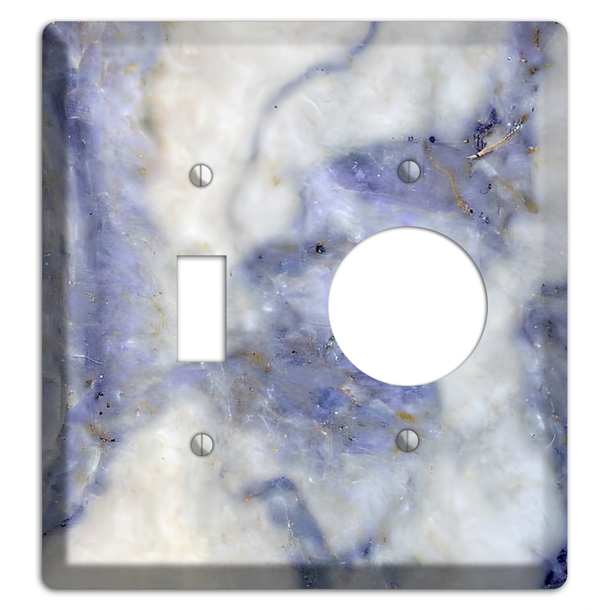 Spindle Marble Toggle / Receptacle Wallplate