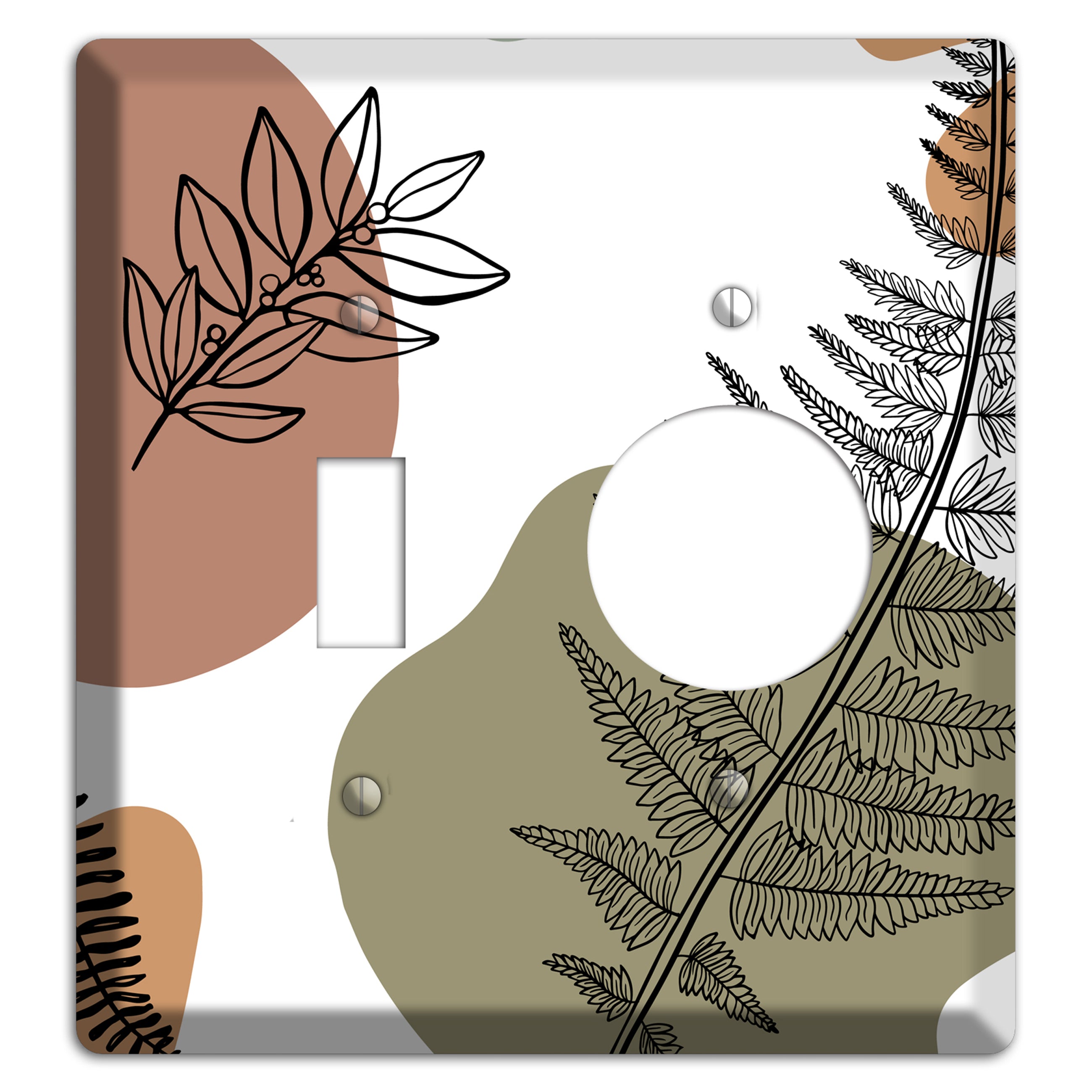 Fern & Shadow Toggle / Receptacle Wallplate