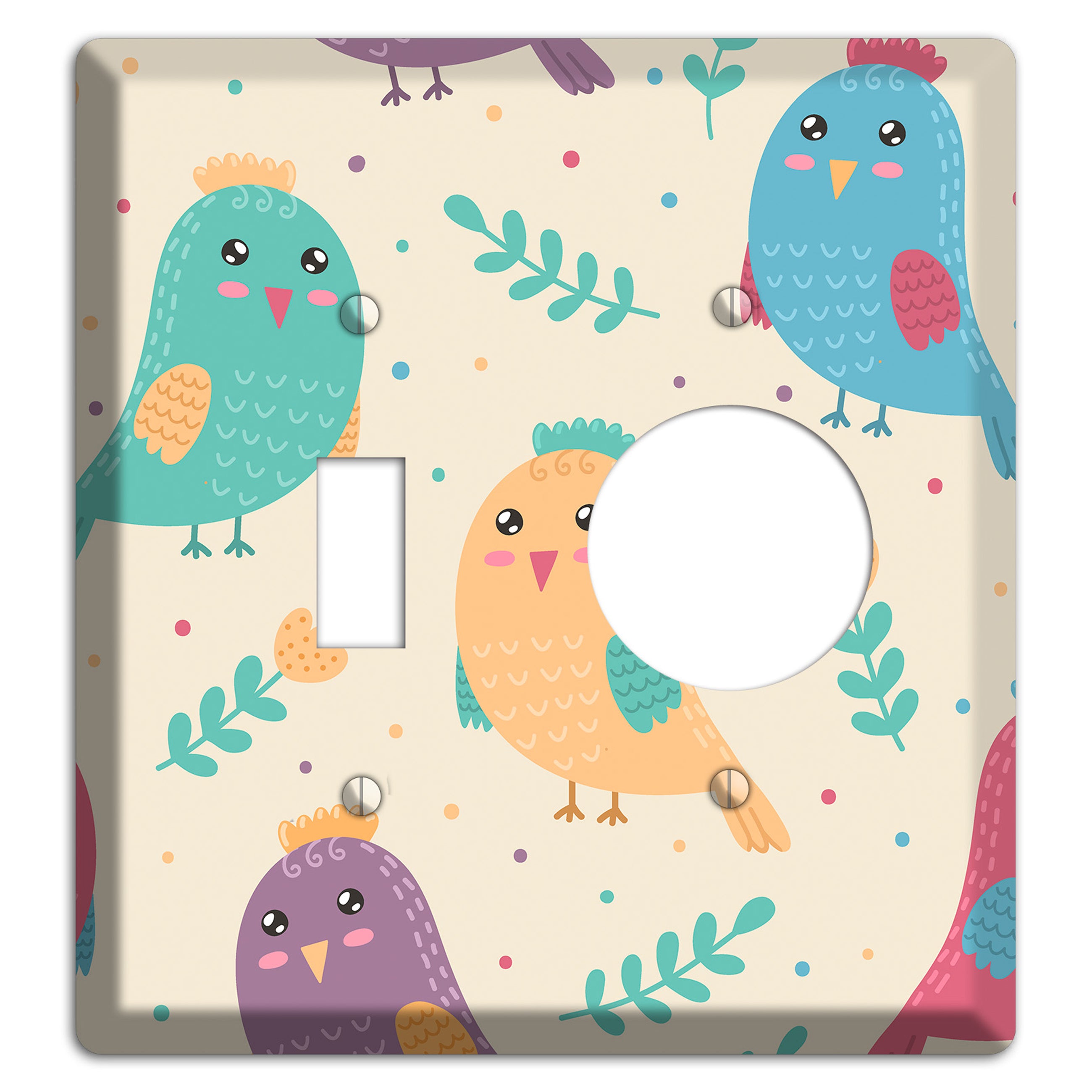 Jungle Giggles (Light) Toggle / Receptacle Wallplate