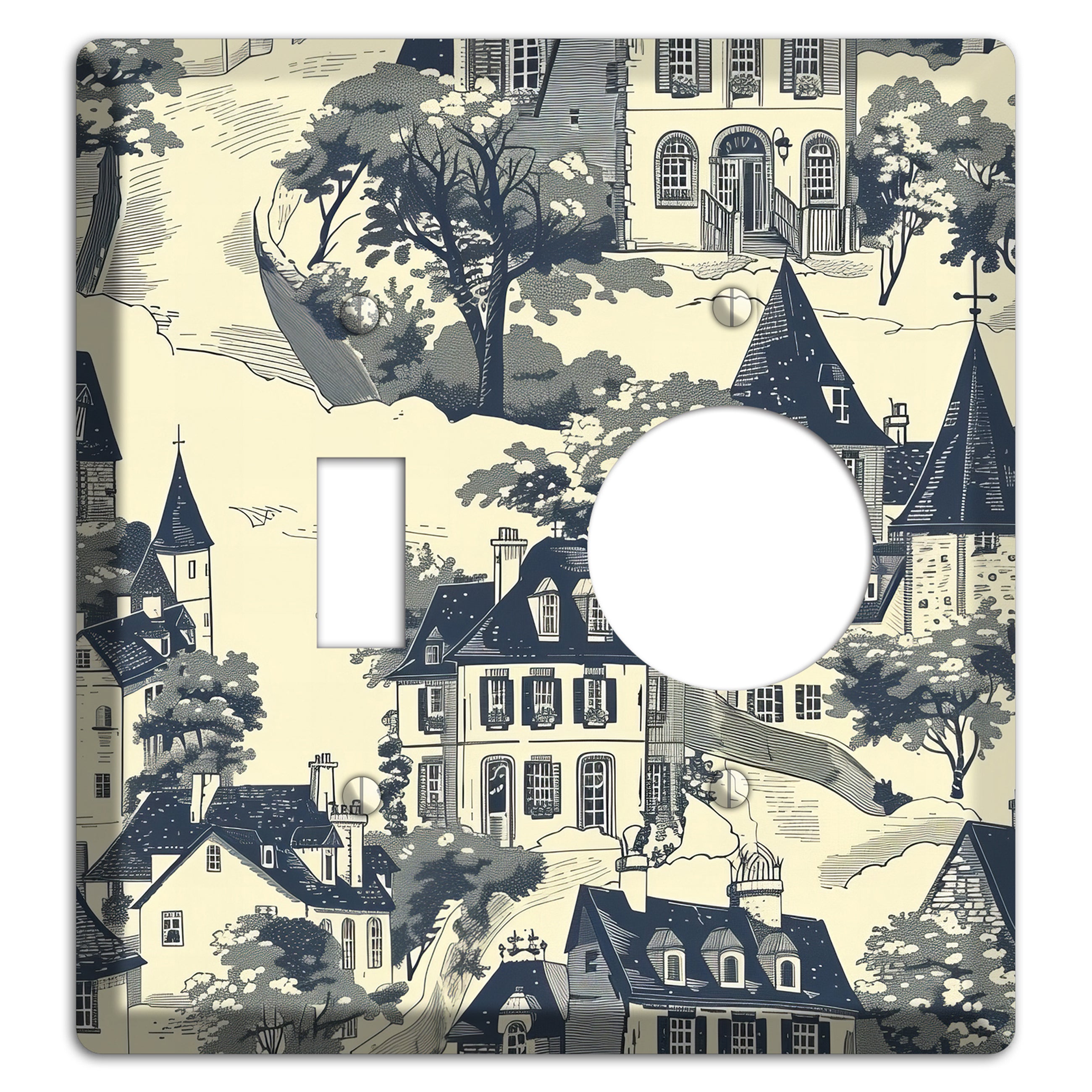 Village on the Hill Toggle / Receptacle Wallplate